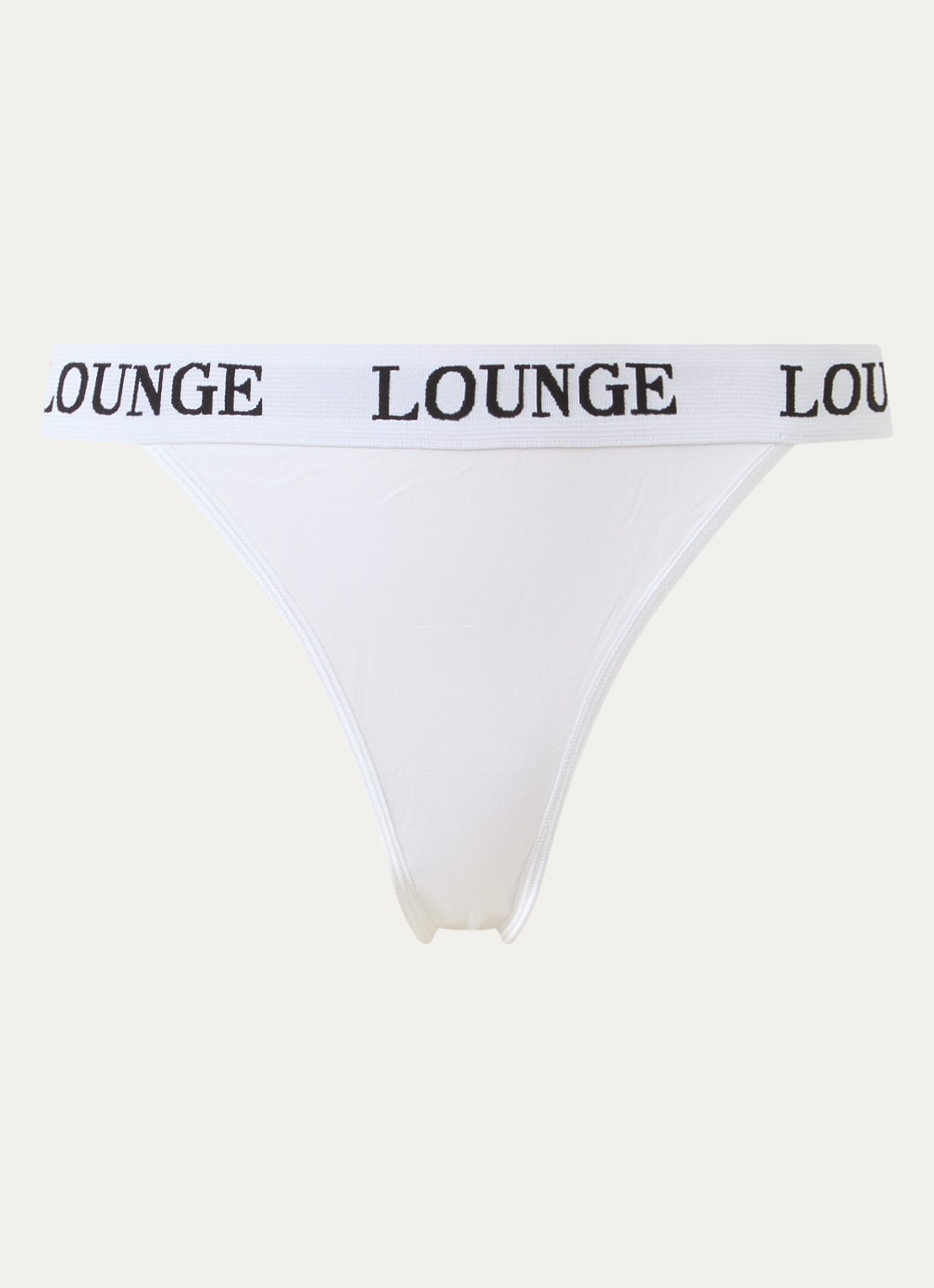 Lounge Tanga met logoband - voorkant 2 wit