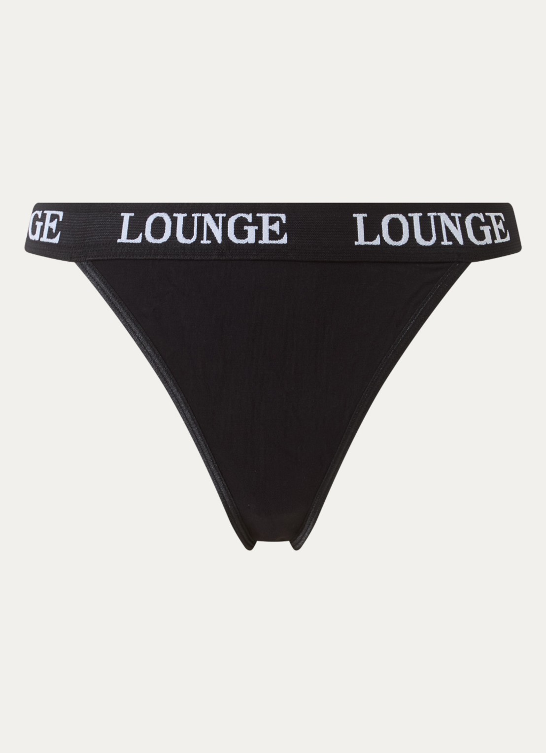 Lounge Tanga met logoband - voorkant 4 zwart