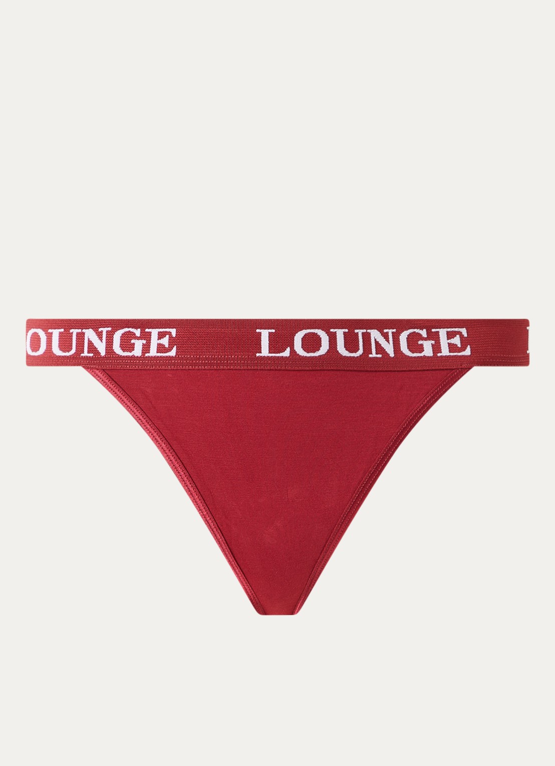 Lounge Tanga met logoband - voorkant bordeauxrood