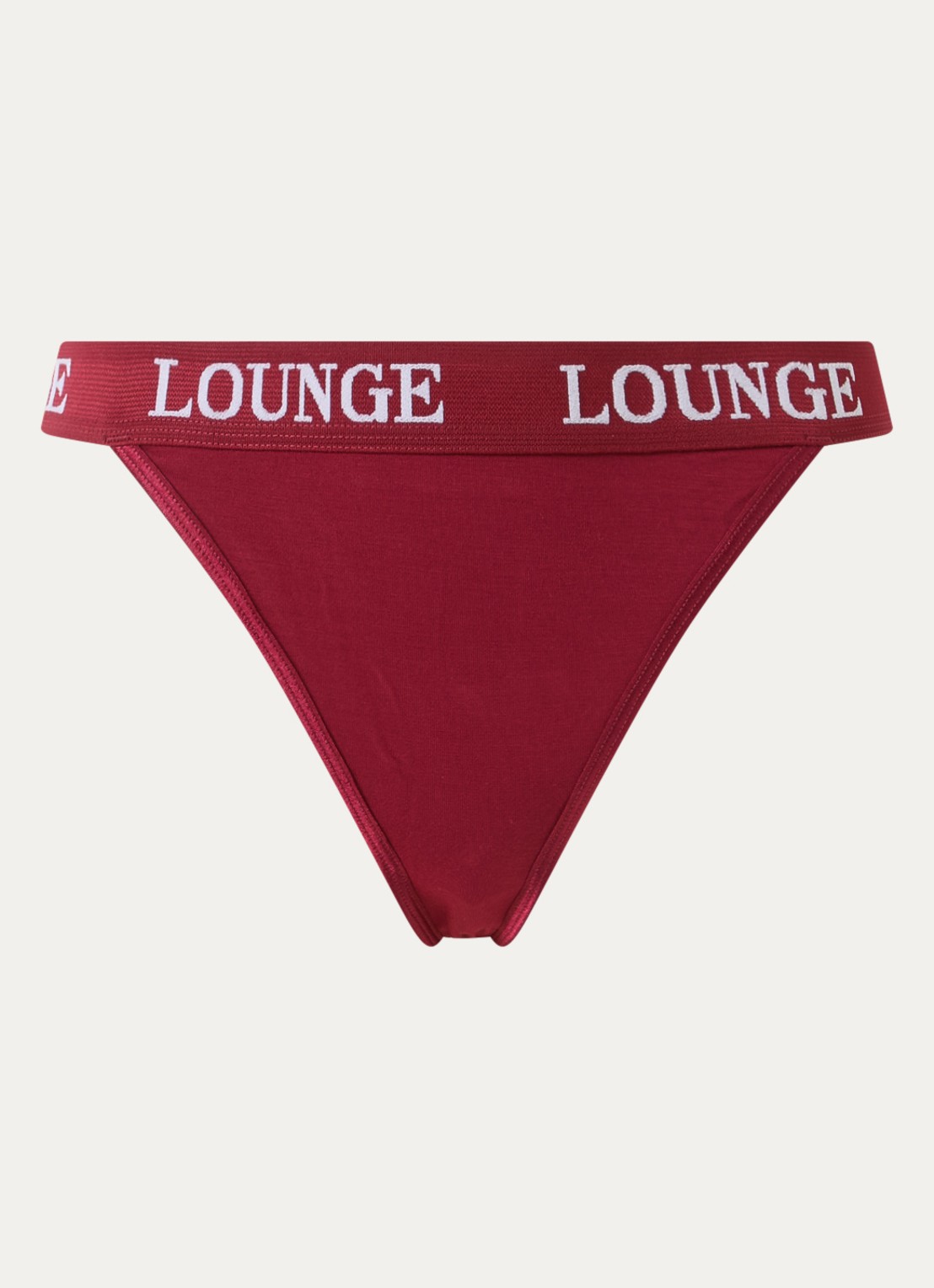 Lounge Tanga met logoband - voorkant 2 bordeauxrood