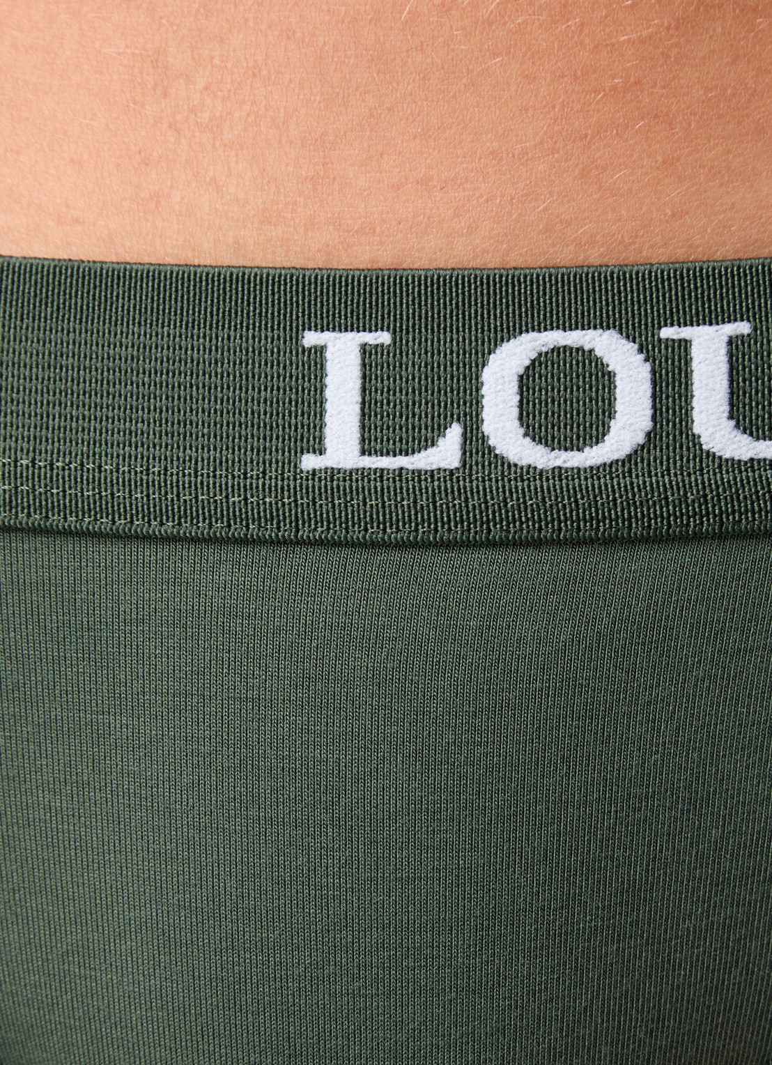 Lounge Tanga met logoband - detail 3 olijfgroen