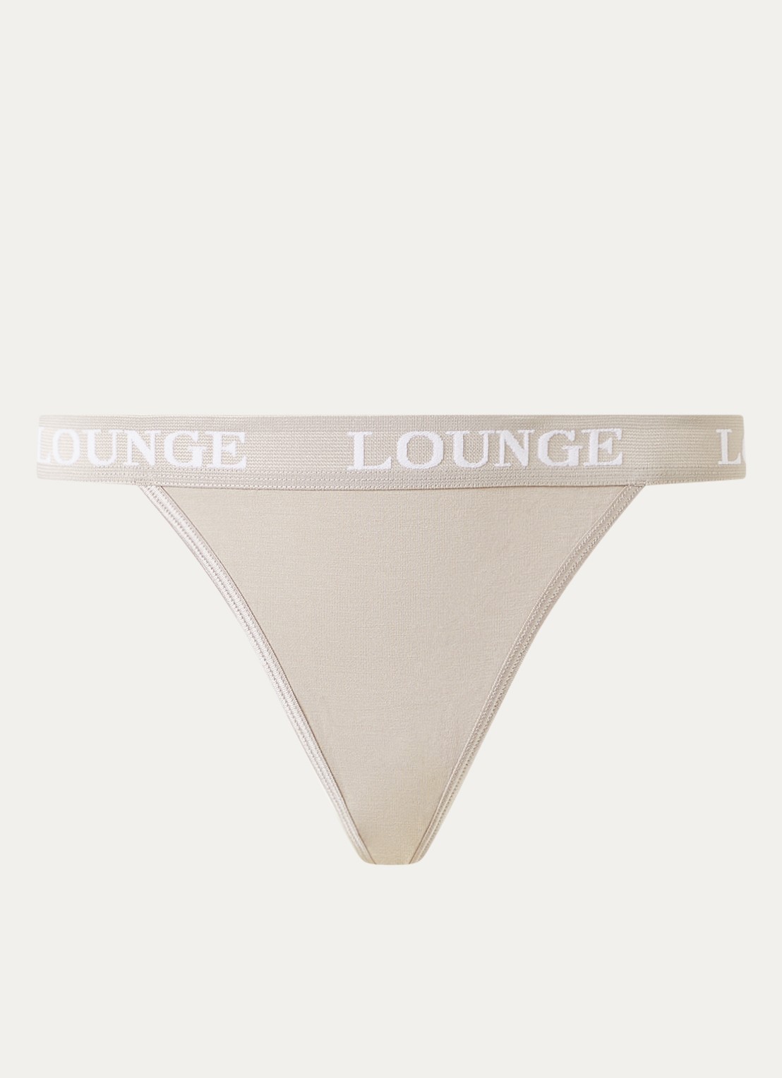 Lounge Tanga met logoband - voorkant 4 beige