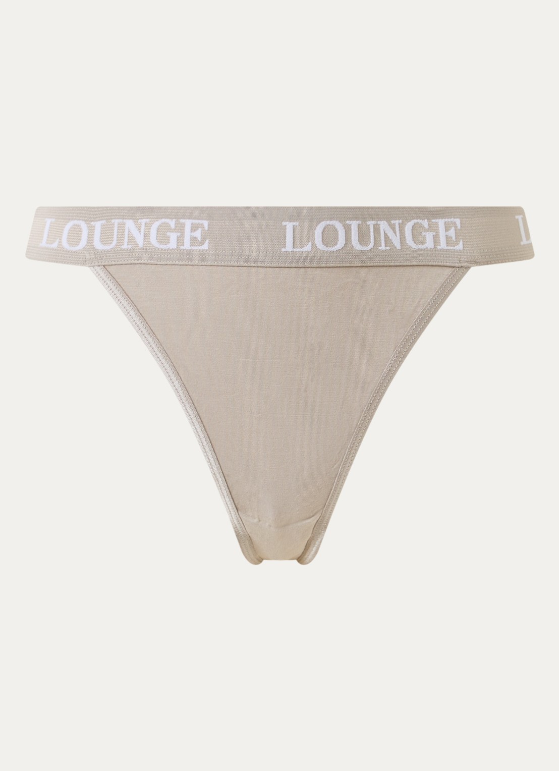 Lounge Tanga met logoband - voorkant 5 beige