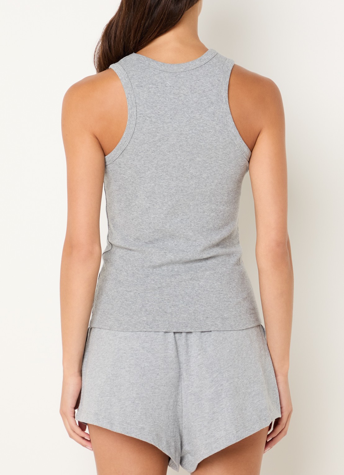 Love Stories Bella pyjama top met logo - achterkant grijsmele