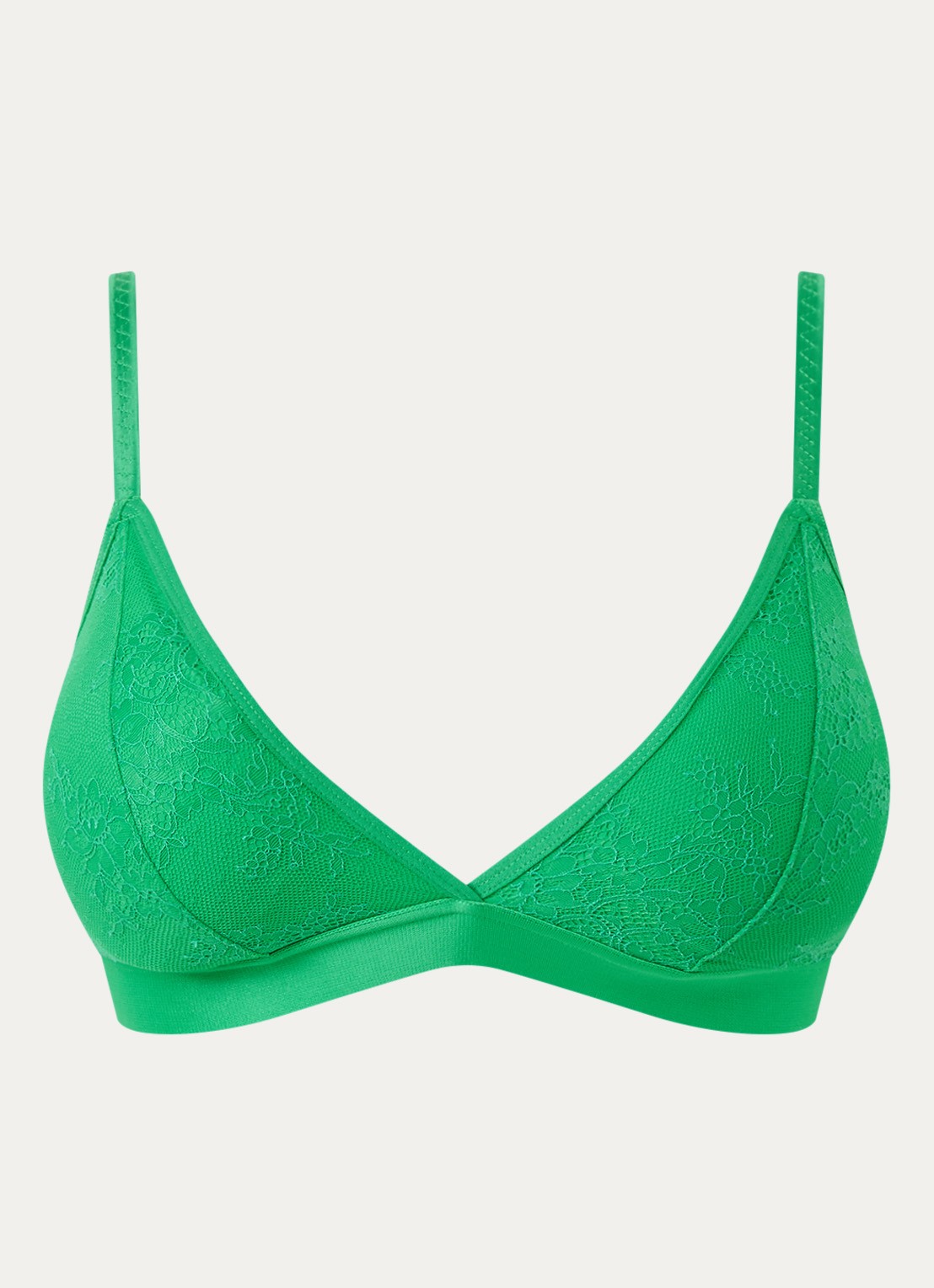 Love Stories Darling 4 voorgevormde bralette van kant - voorkant groen