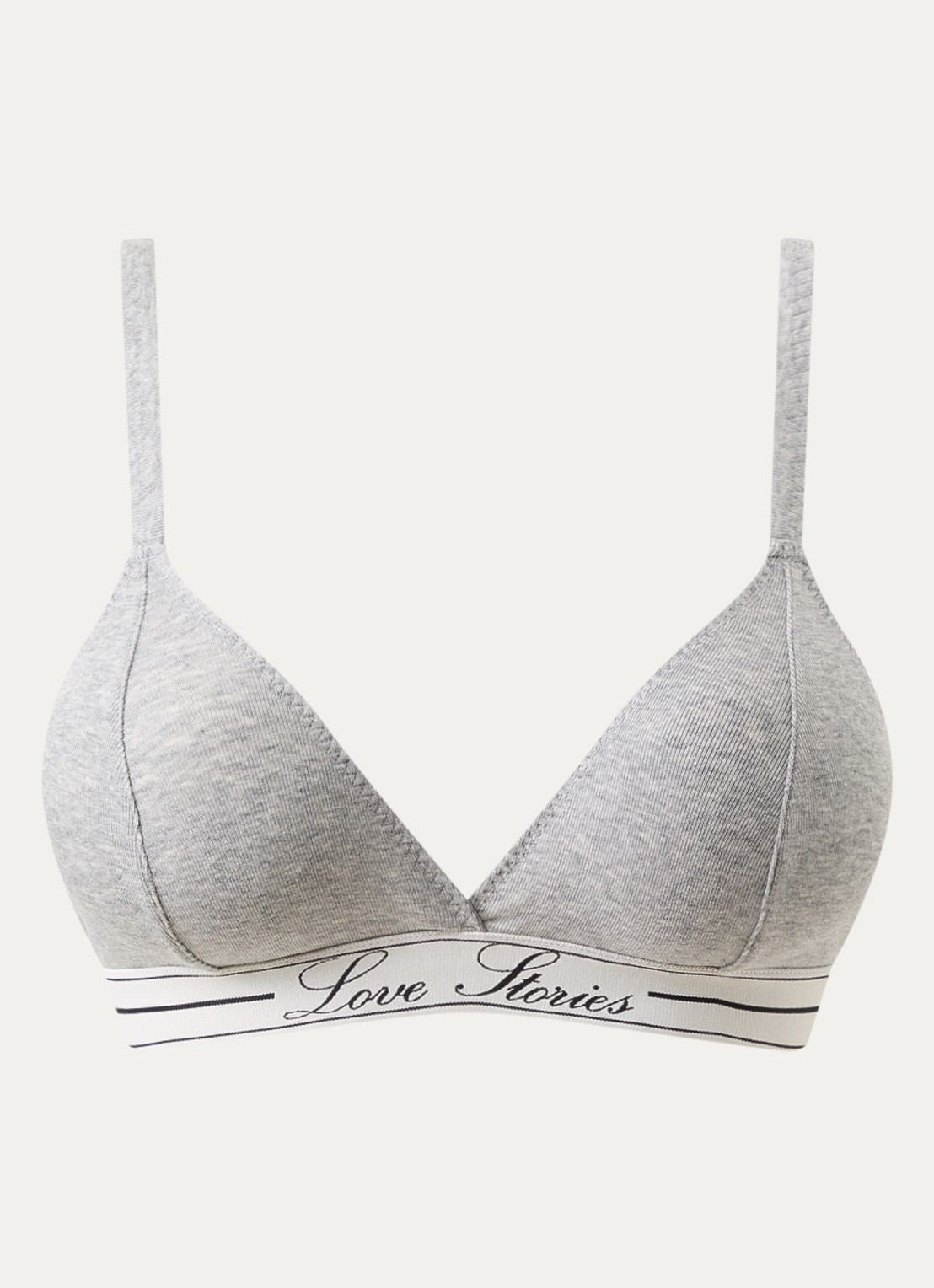 Love Stories Darling bralette met logoband - voorkant grijsmele