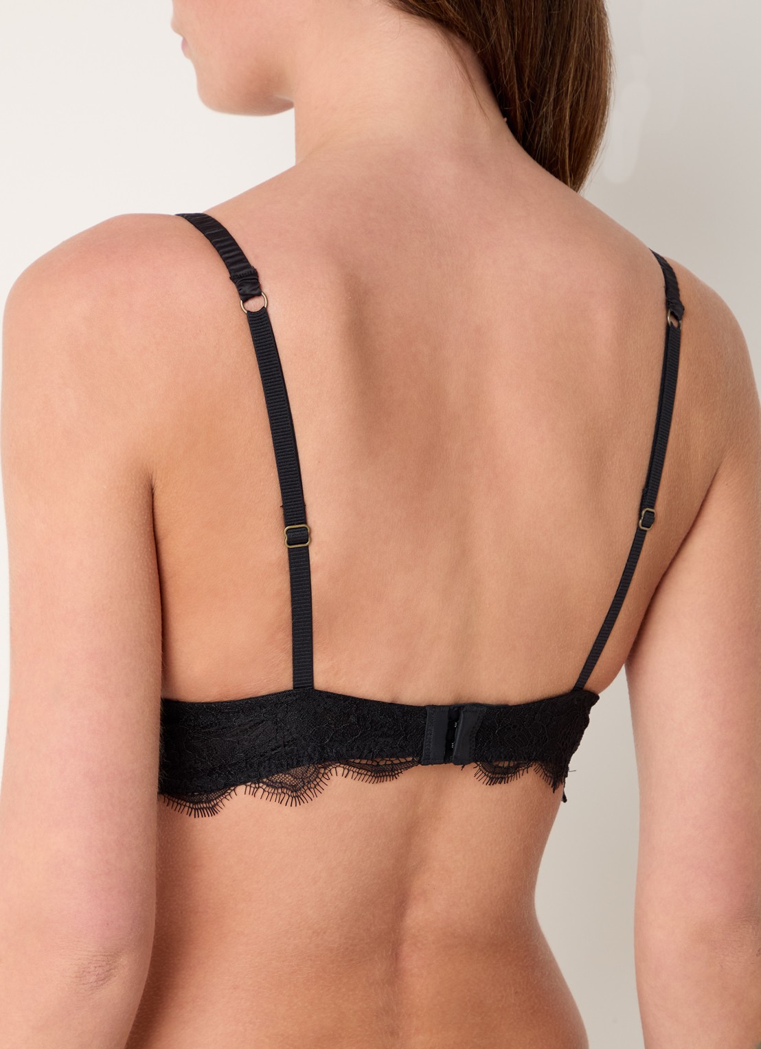 Love Stories Gwyneth beugel bh met overlay van kant - achterkant 4 zwart