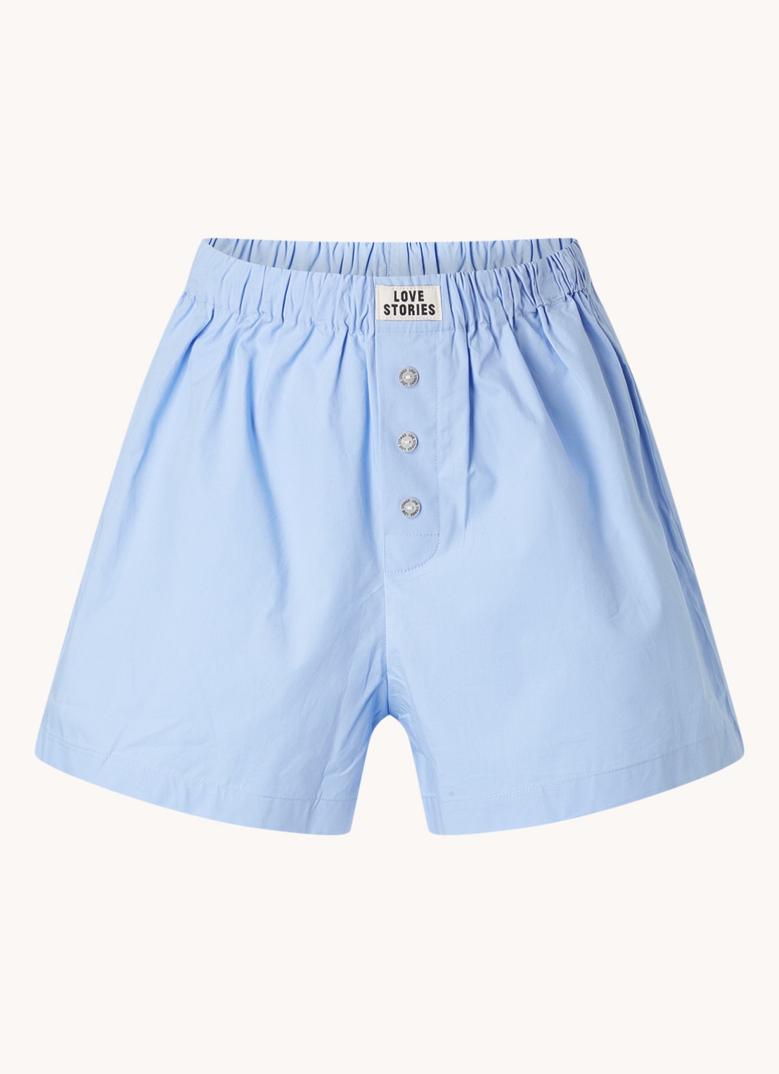 Love Stories James pyjamashorts van  katoen - voorkant blauw