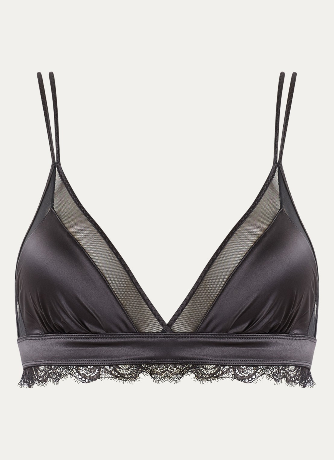 Love Stories Jane bralette met mesh - voorkant zwart