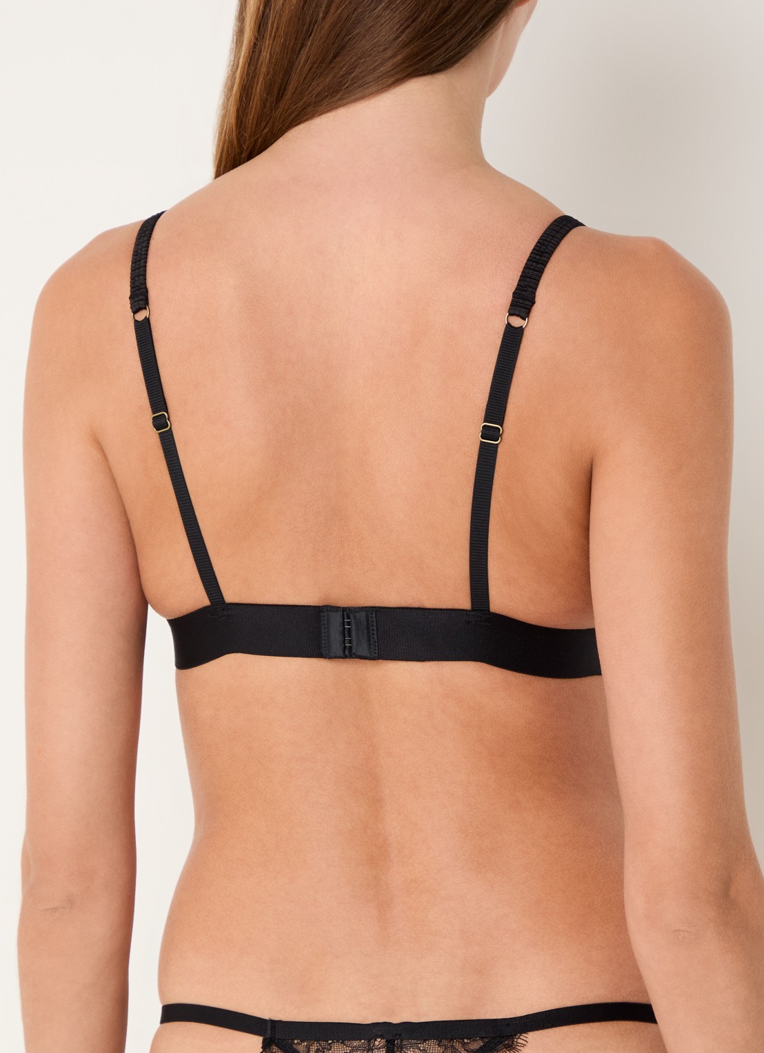Love Stories Love Lace bralette met pailletten en kant - achterkant zwart