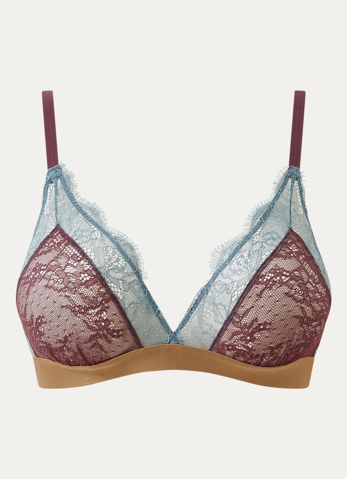Love Stories Love Lace plunge bh van kant - voorkant 3 bordeauxrood