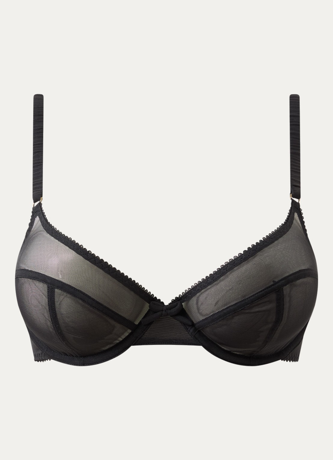 Love Stories Romeo beugel bh van mesh - voorkant zwart