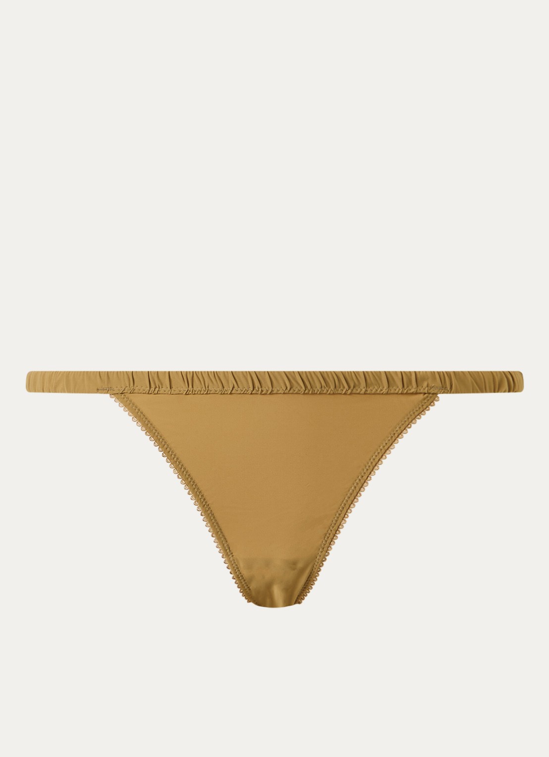 Love Stories Wilde Rose slip met kant en plooidetail - voorkant 2 brons