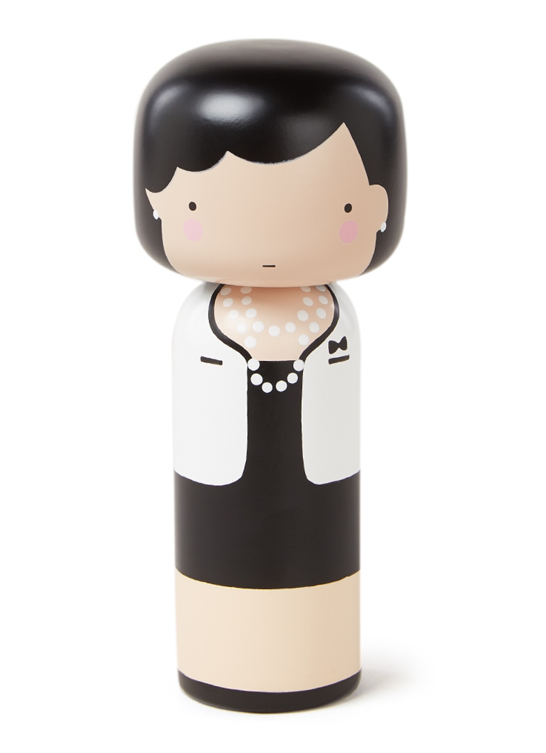 Lucie Kaas Coco Kokeshi Doll 14,5 cm - voorkant zwart