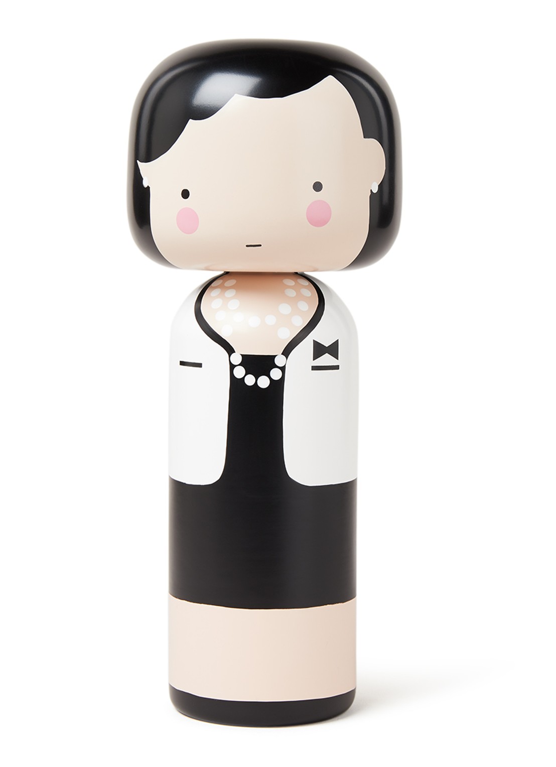 Lucie Kaas Coco Kokeshi Doll 21,5 cm - voorkant 2 wit