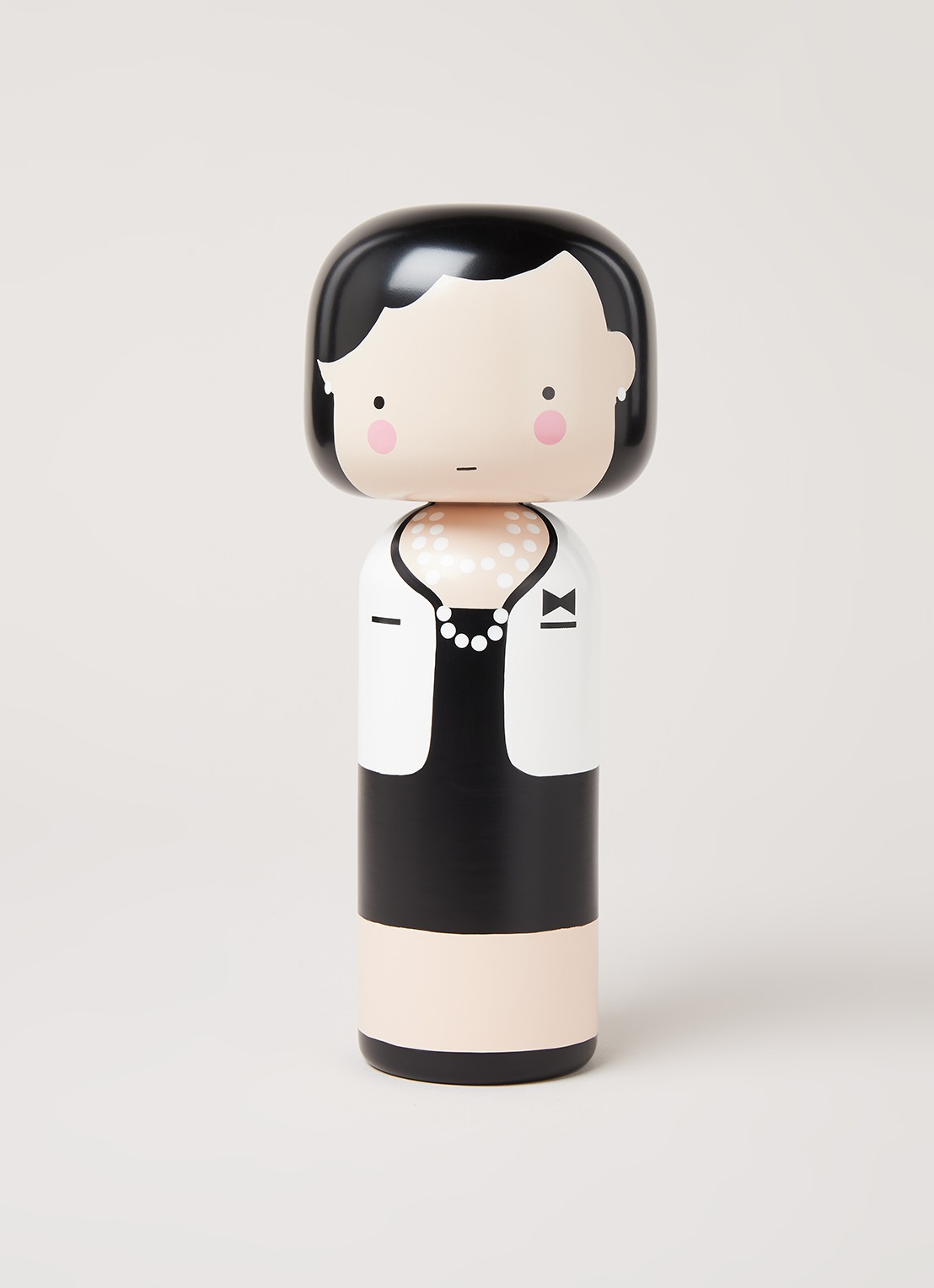 Lucie Kaas Coco Kokeshi Doll 21,5 cm - voorkant 3 wit