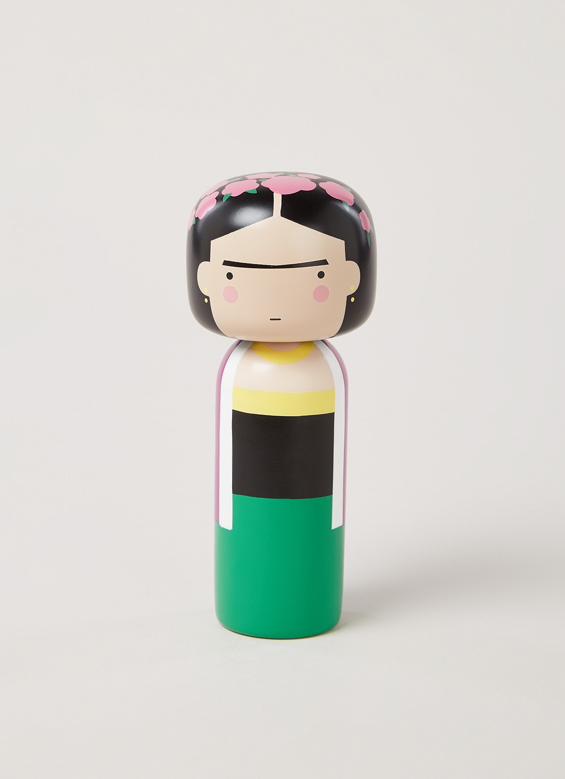 Lucie Kaas Frida Kokeshi Doll 14,5 cm - voorkant 2 zeegroen