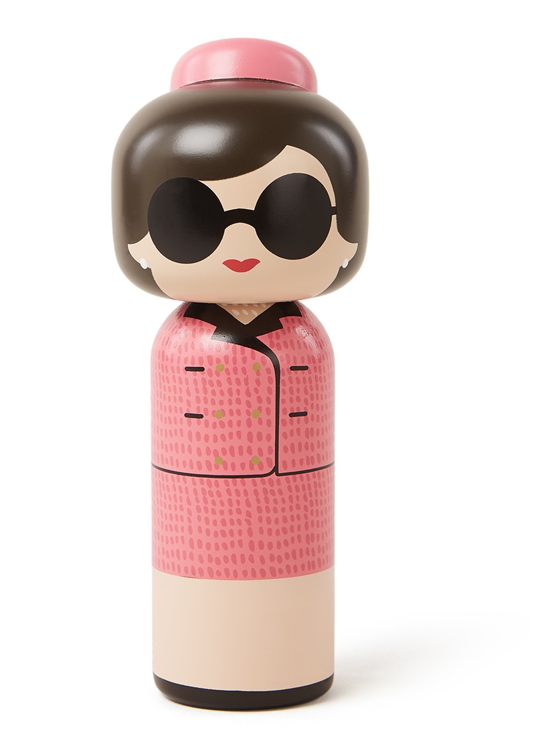 Lucie Kaas Jackie Kokeshi Doll 16 cm - voorkant roze