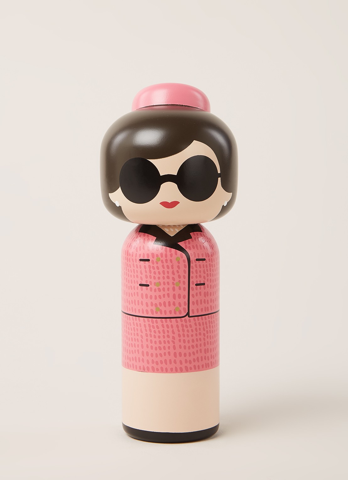 Lucie Kaas Jackie Kokeshi Doll 16 cm - voorkant 2 roze