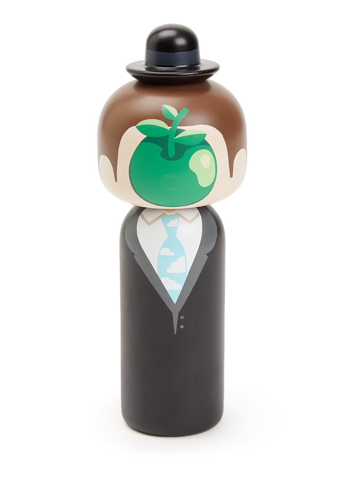 Lucie Kaas Rene Margritte Kokeshi Doll 14,5 cm - voorkant zwart