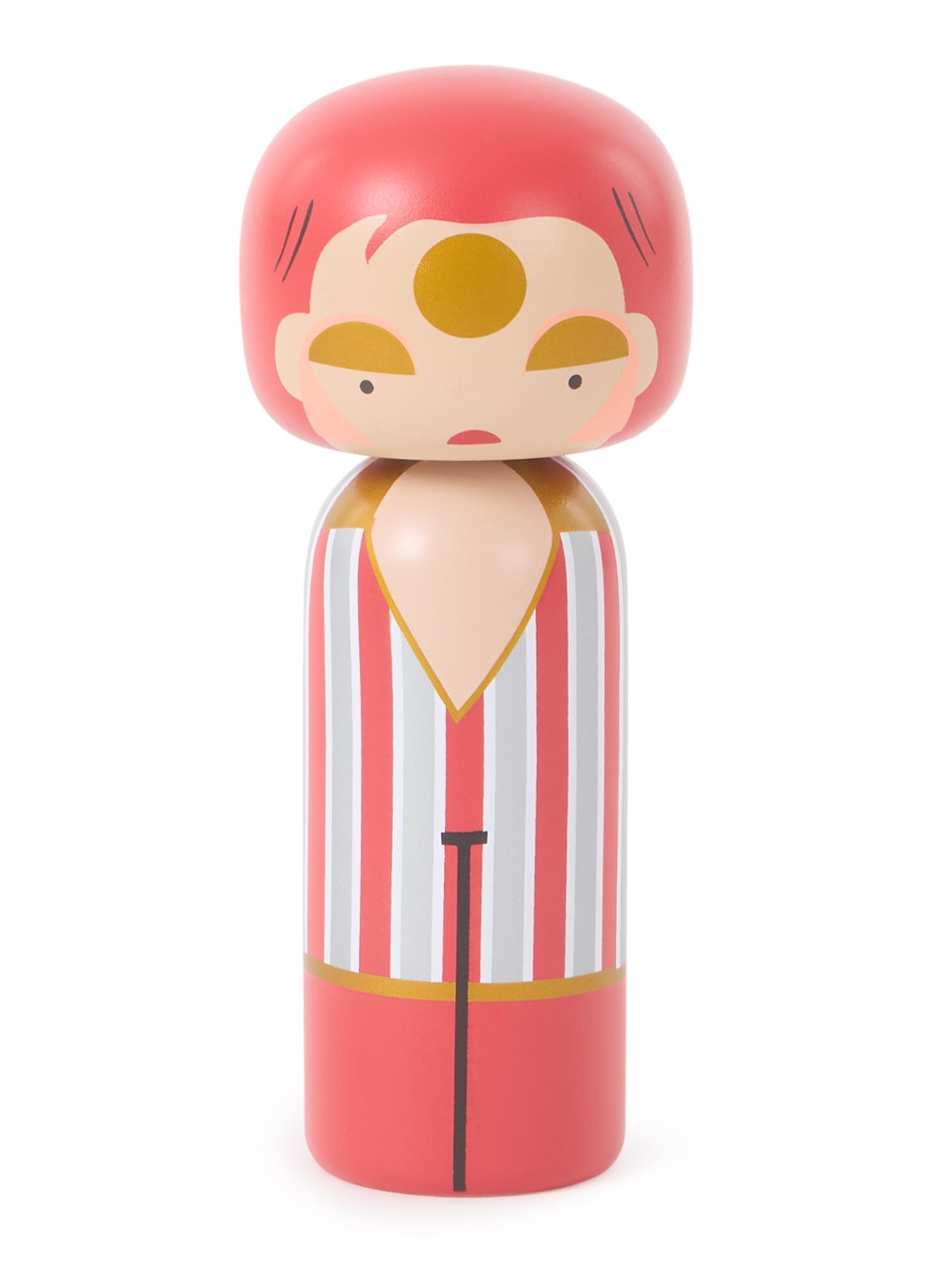 Lucie Kaas Ziggy Stardust Kokeshi Doll 14,5 cm - voorkant rood