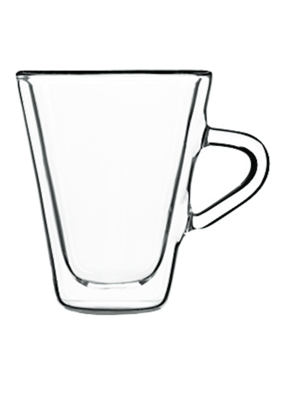 Luigi Bormioli Accademia dubbelwandig espressokopje 10,5 cl set van 2 - voorkant transparant