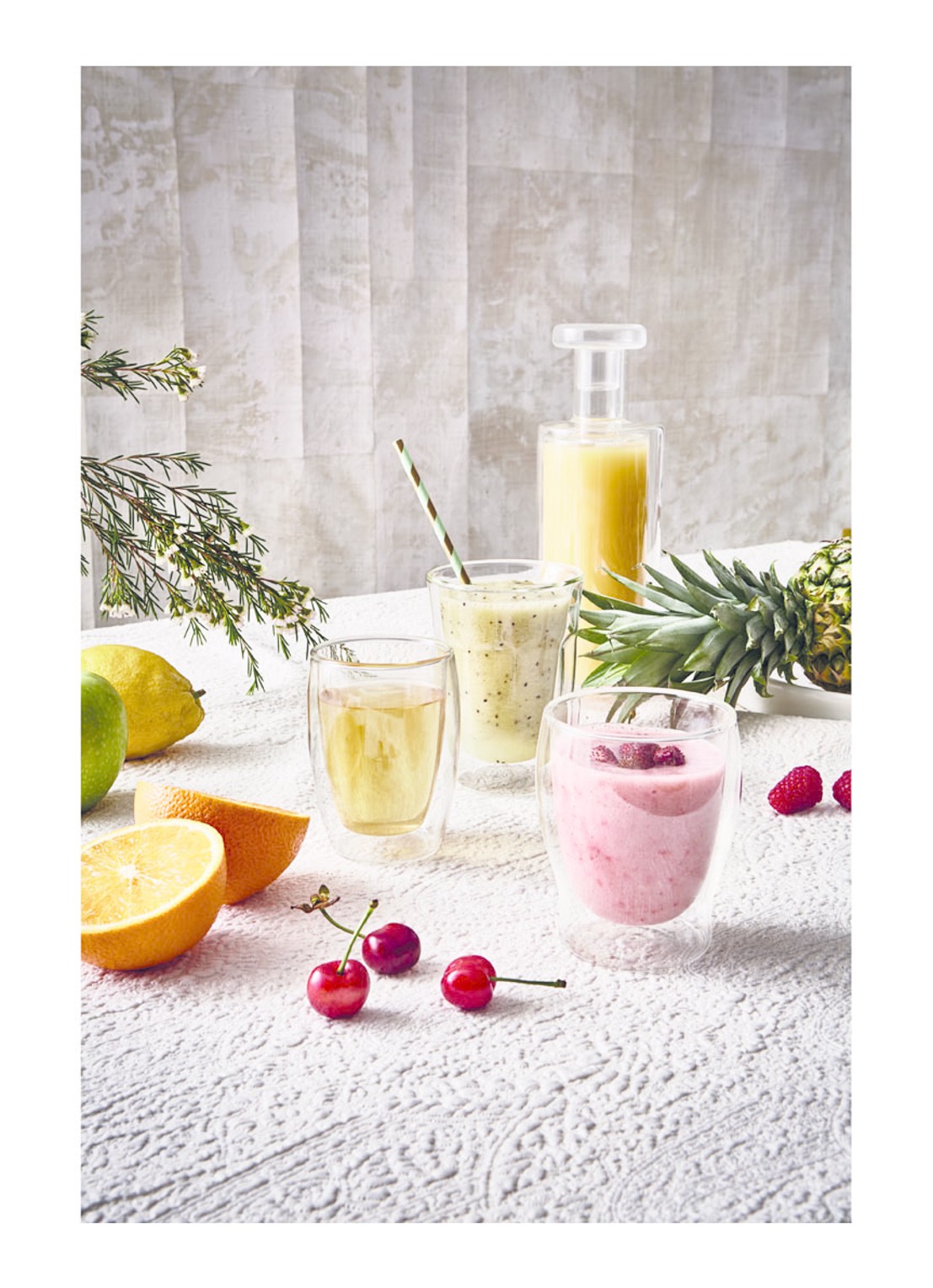 Luigi Bormioli Accademia dubbelwandig glas 27 cl set van 2 - detail transparant