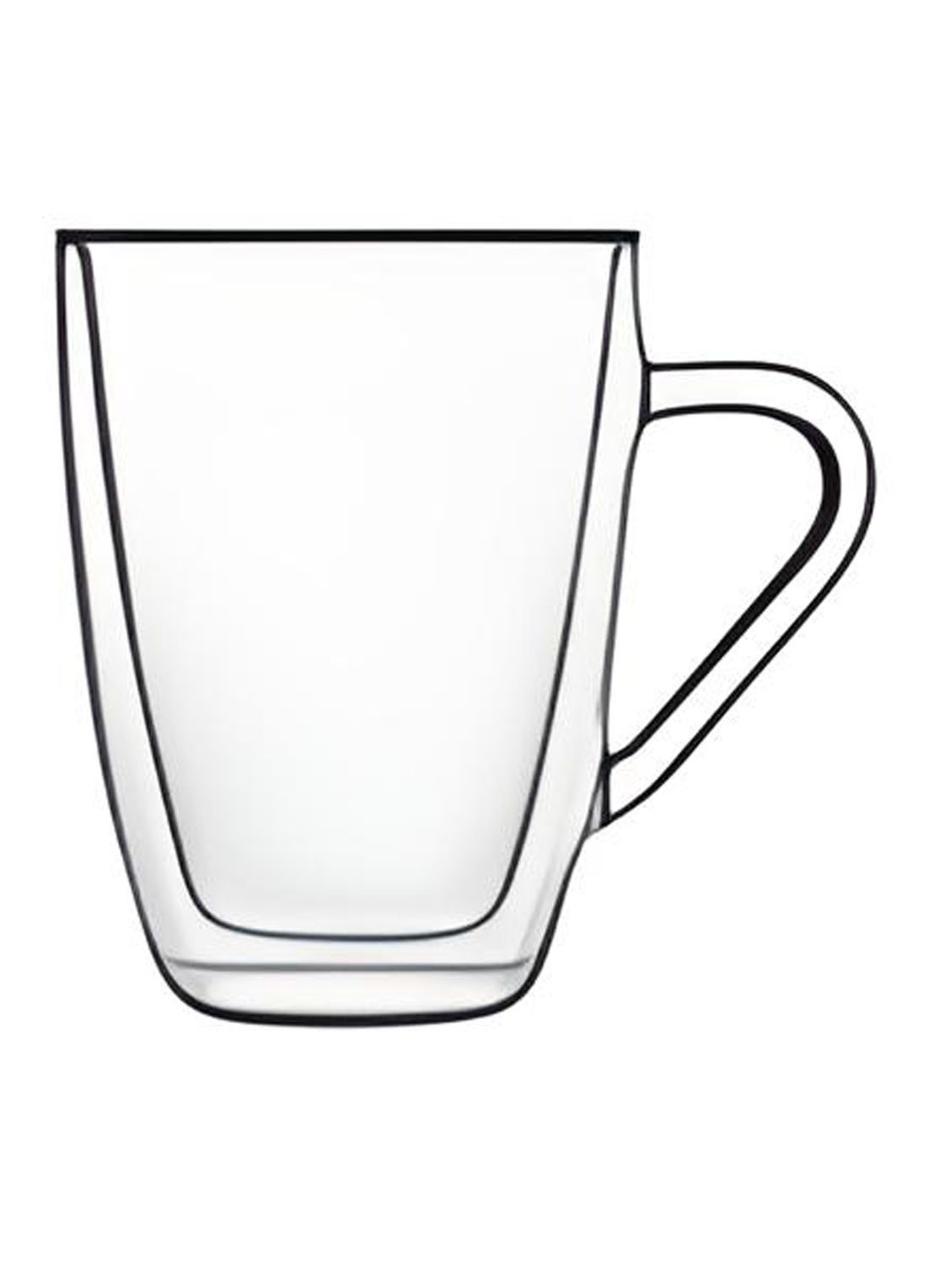Luigi Bormioli Accademia dubbelwandig theeglas 32 cl set van 2 - voorkant transparant