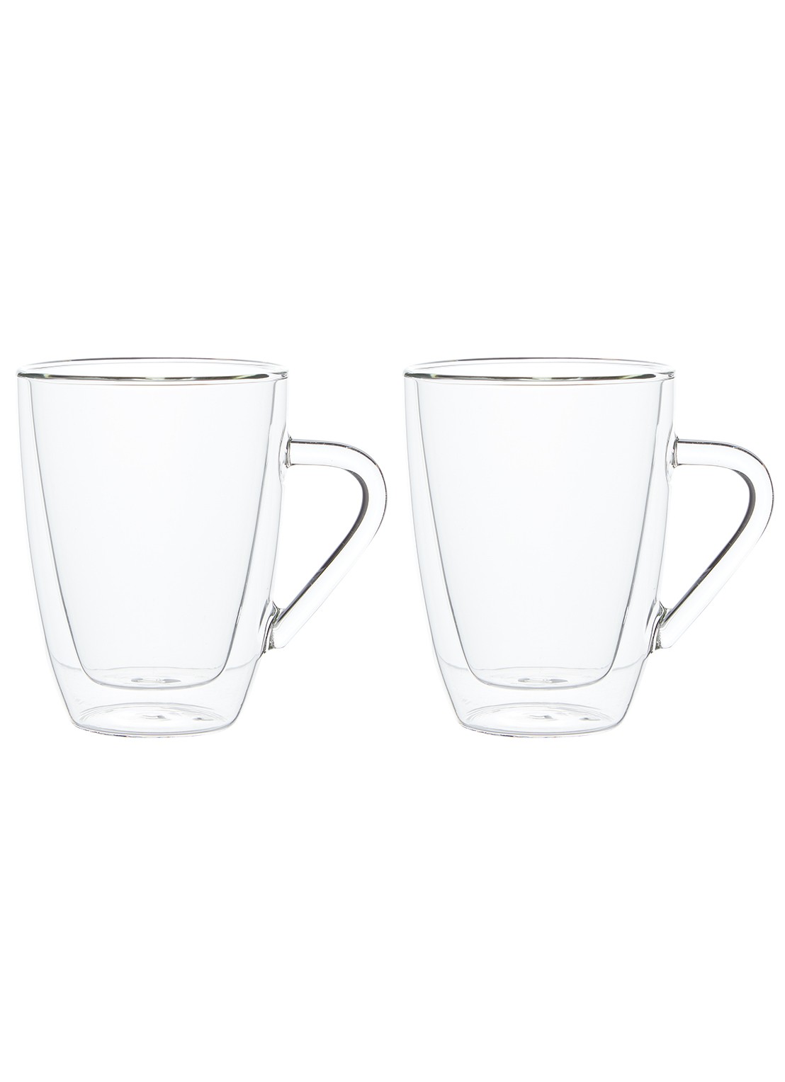 Luigi Bormioli Accademia dubbelwandig theeglas 32 cl set van 2 - voorkant 2 transparant