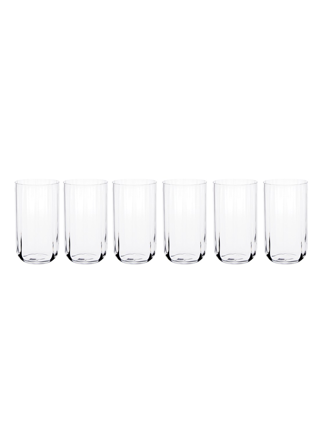 Luigi Bormioli Accademia Jazz longdrinkglas 45 cl set van 6 - voorkant transparant