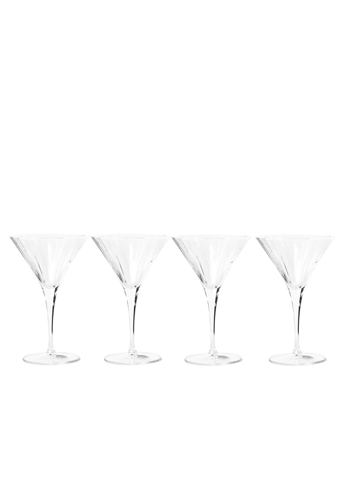 Luigi Bormioli Bach cocktailglas 26 cl set van 4 - voorkant 2 transparant