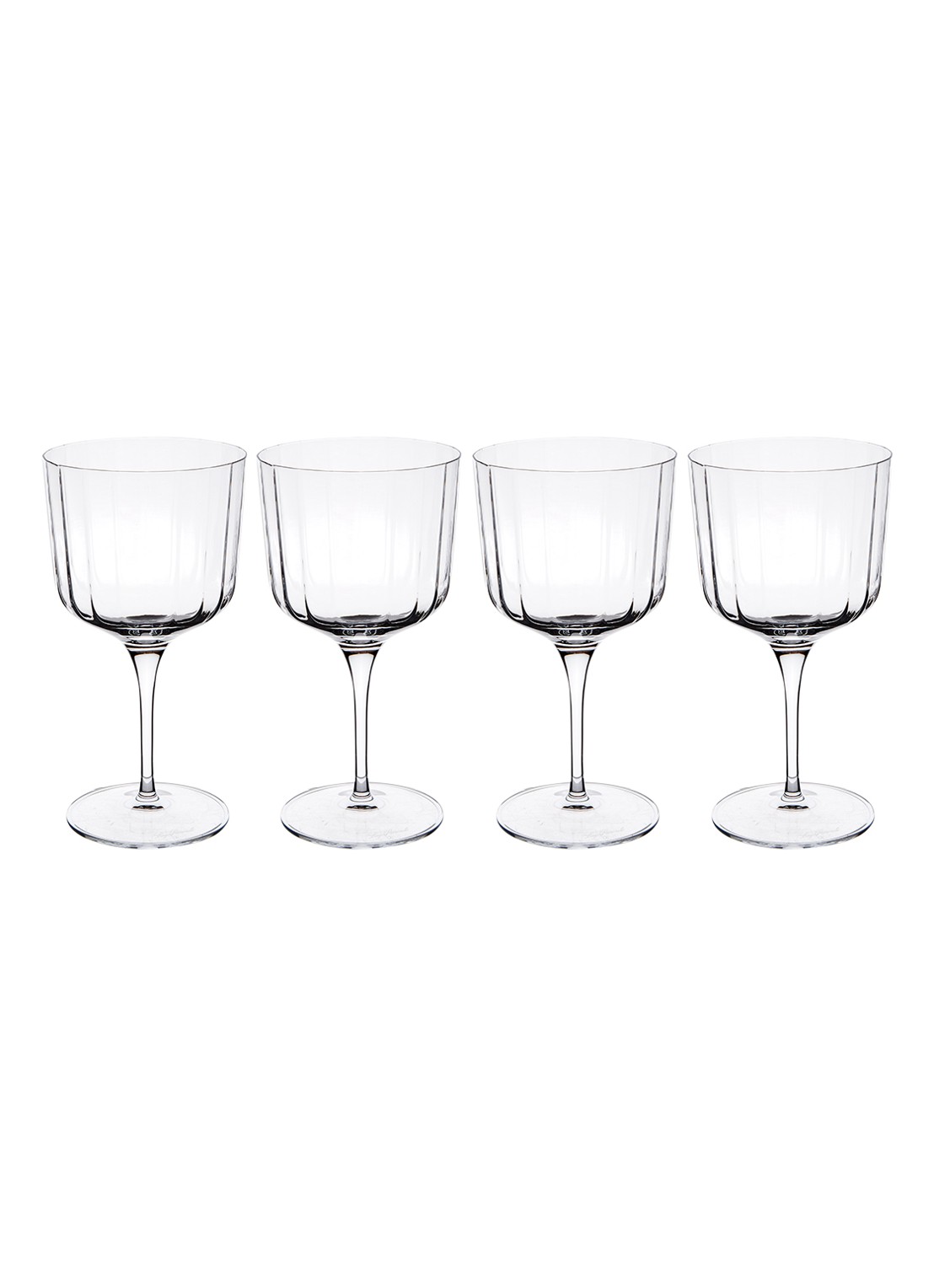 Luigi Bormioli Bach gin glas 60 cl set van 4 - voorkant transparant