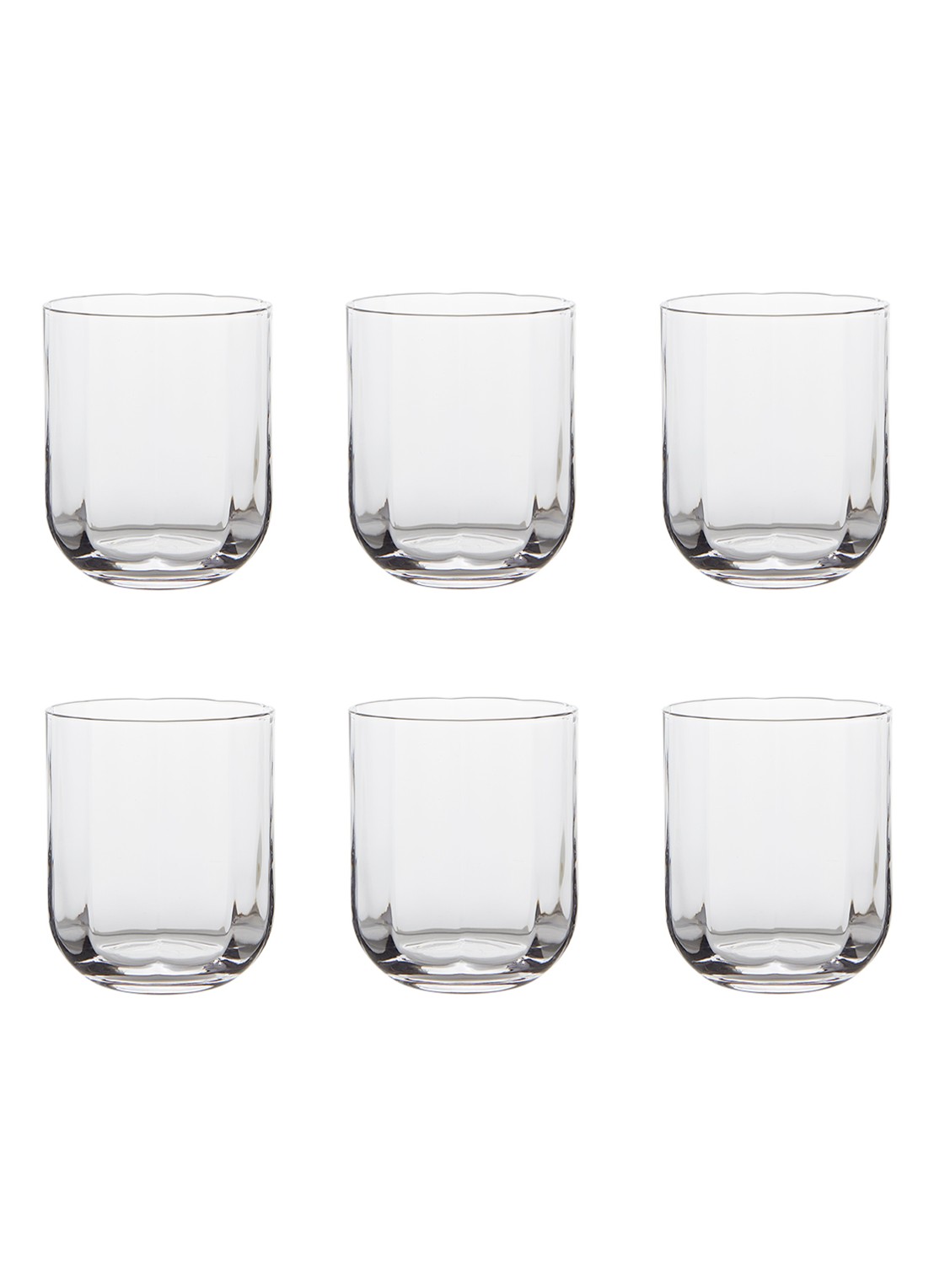 Luigi Bormioli Mixology Jazz whiskyglas 35 cl set van 6  - voorkant transparant