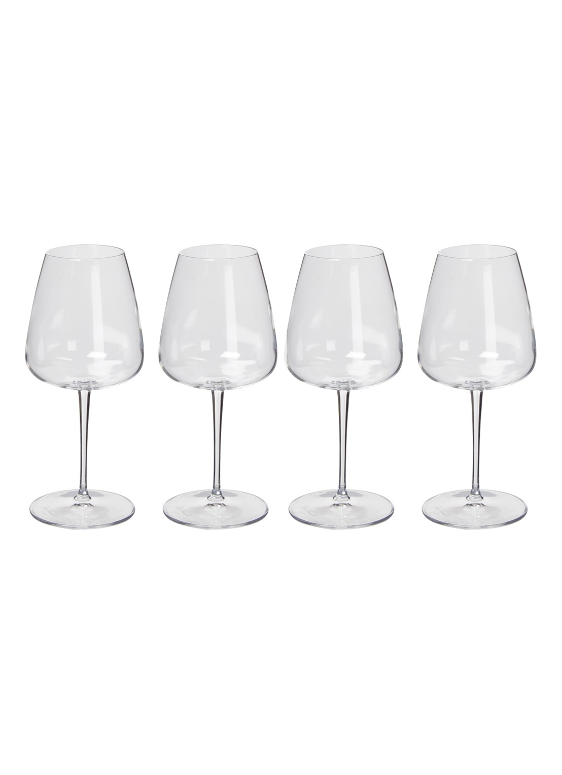 Luigi Bormioli Talismano Chardonnay witte wijnglas 45 cl set van 4 - voorkant 2 transparant