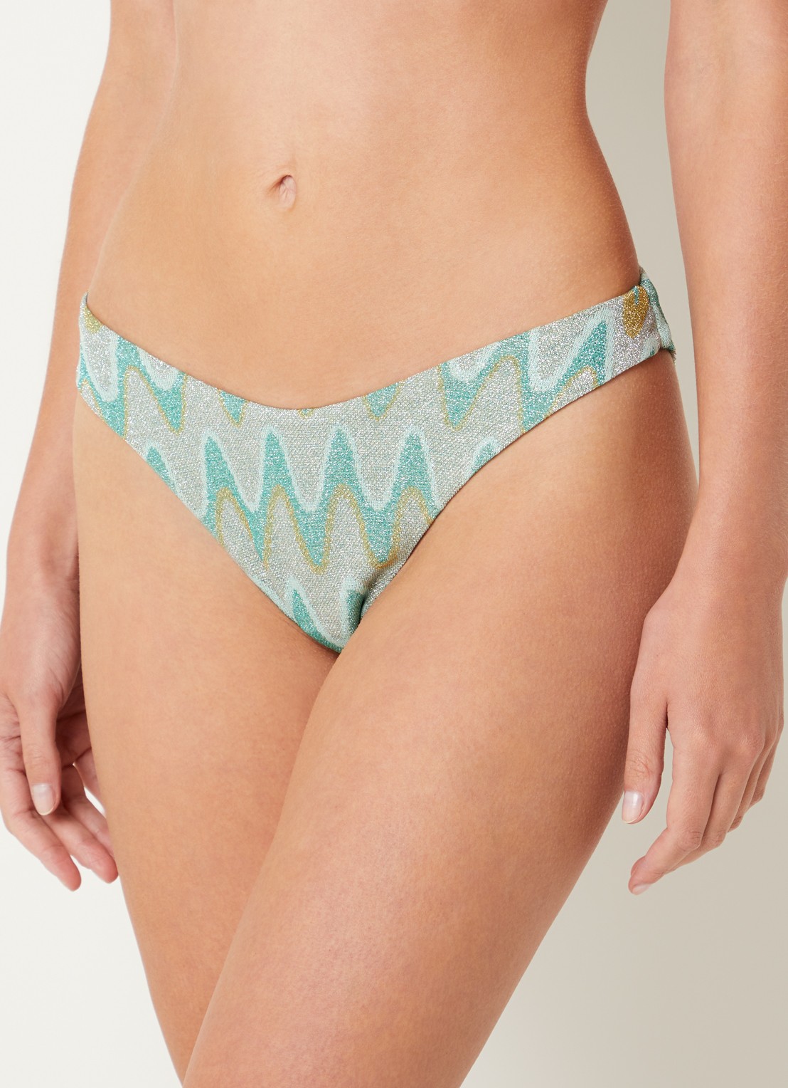 Luli Fama Bikinislip met lurex - voorkant 2 mint
