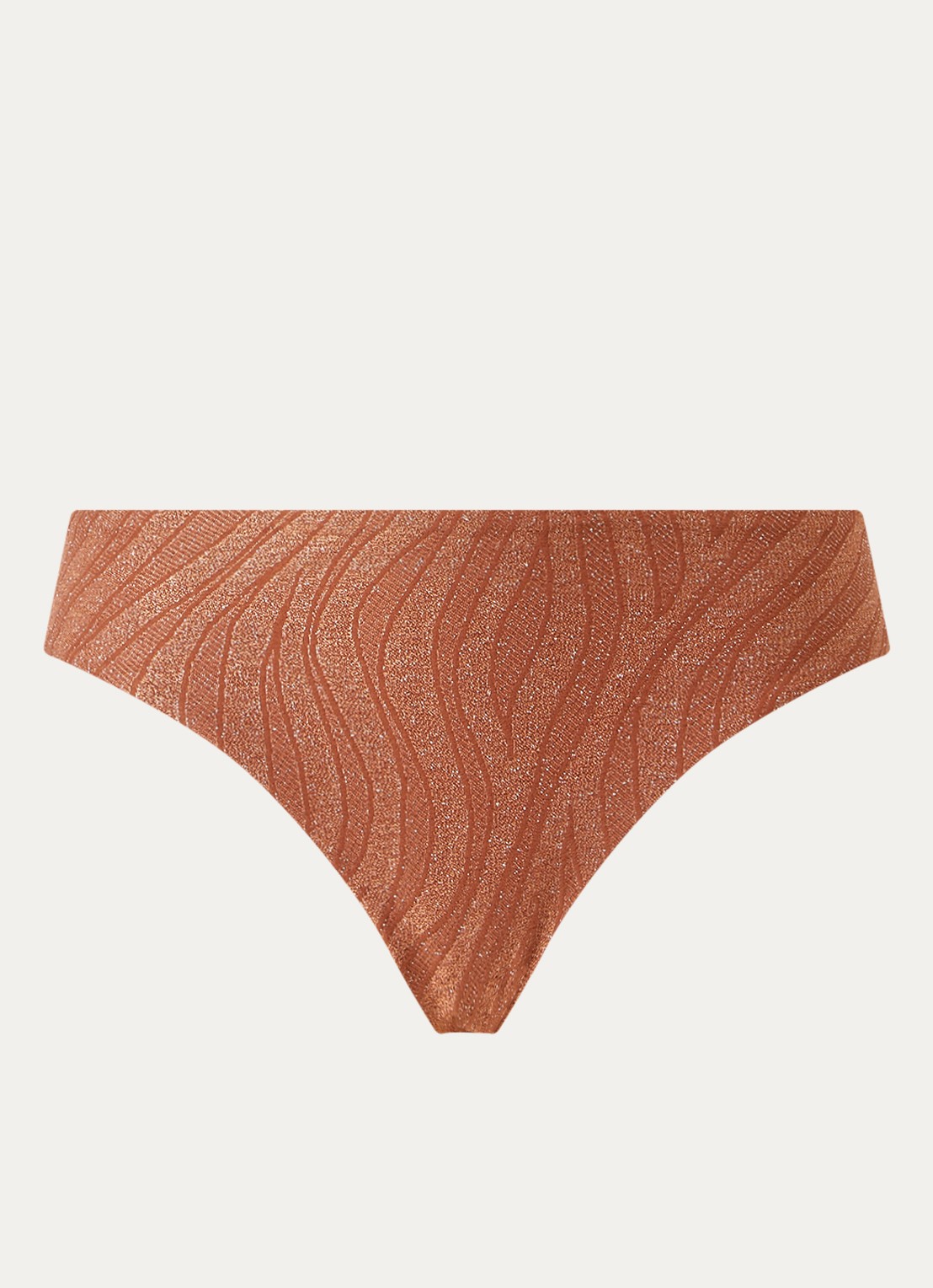 Luli Fama Bikinislip met lurex - voorkant 4 oranjebruin