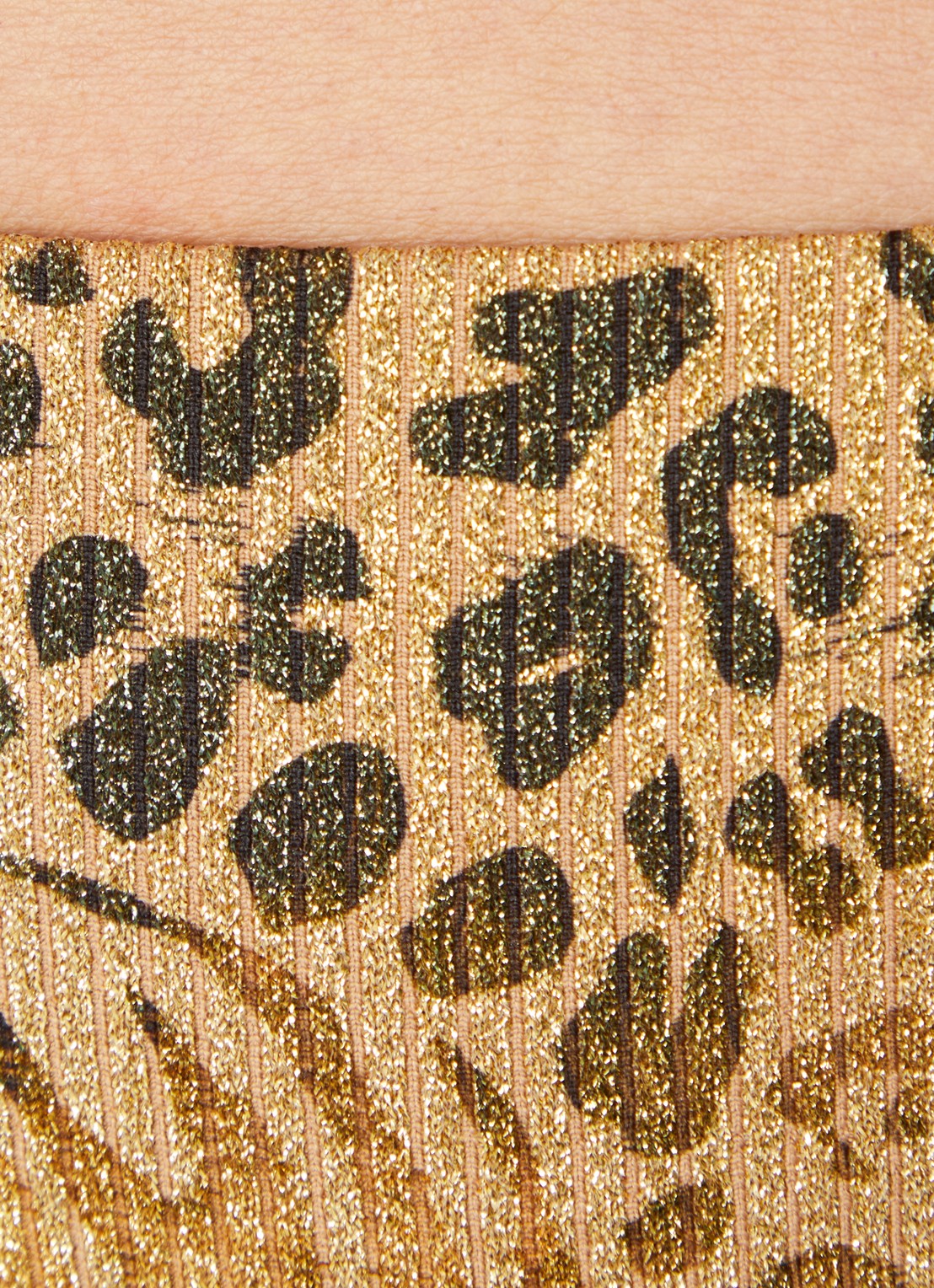Luli Fama Brazilian bikinislip met print en lurex - detail 5 goud
