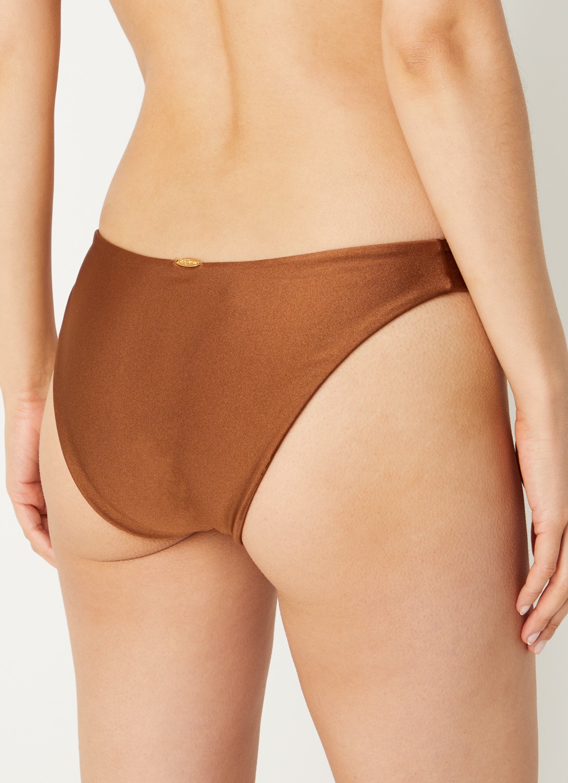 Luli Fama Moderate high waisted bikinislip - achterkant 5 bruin