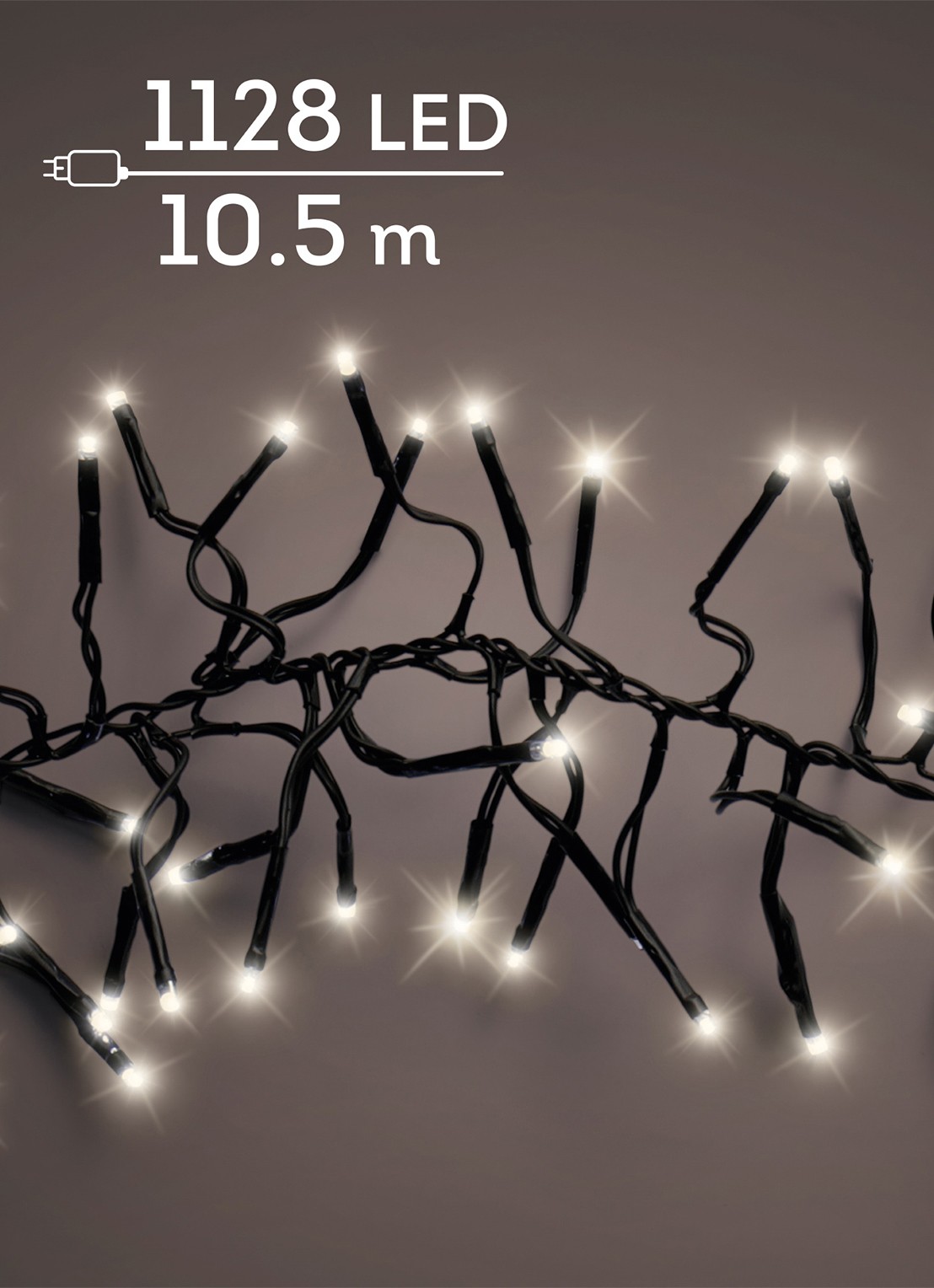 Lumineo Cluster lichtslinger 10 meter - voorkant 4 zwart