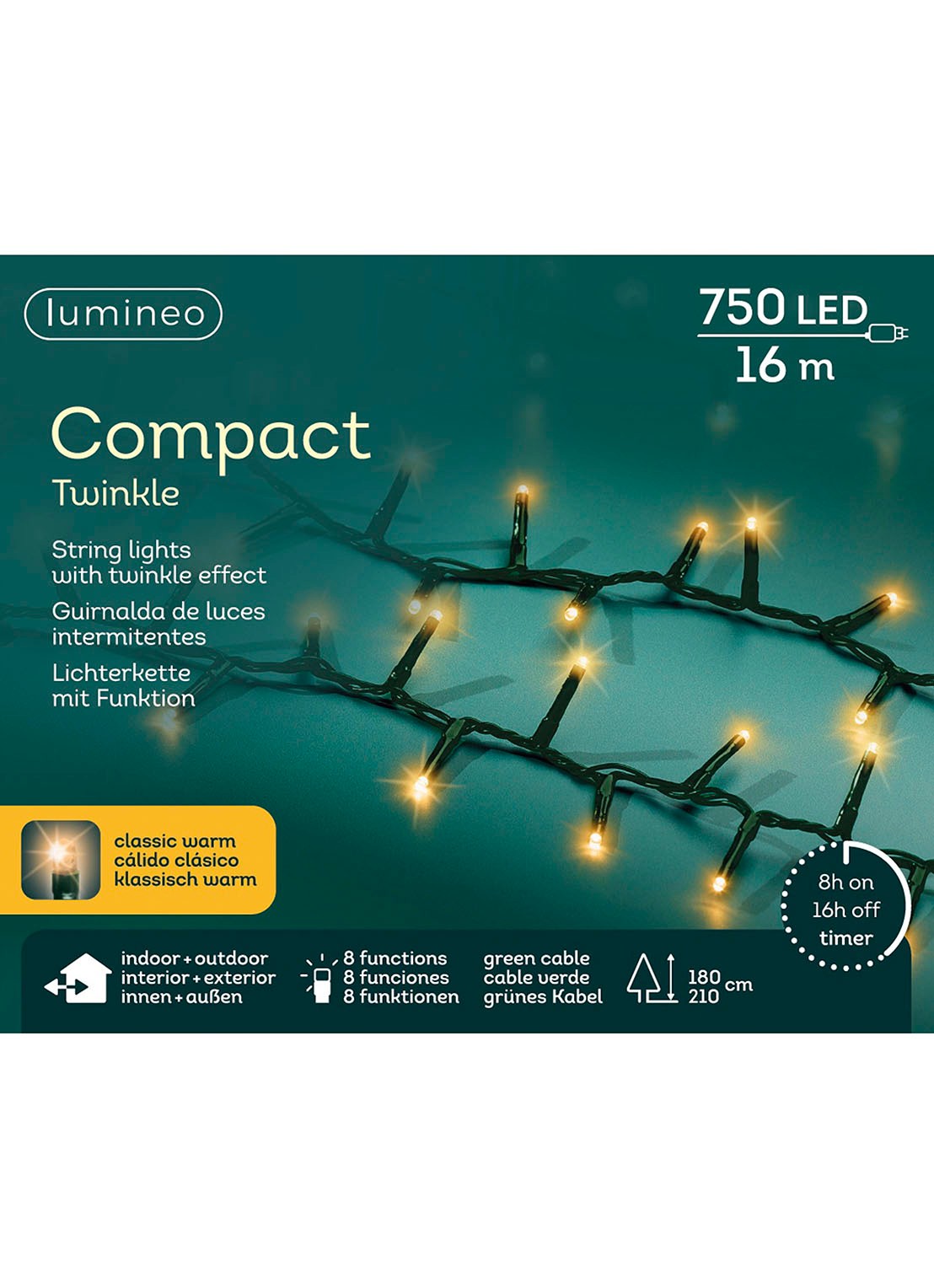 Lumineo Compact lichtslinger 16 meter - detail 5 groen