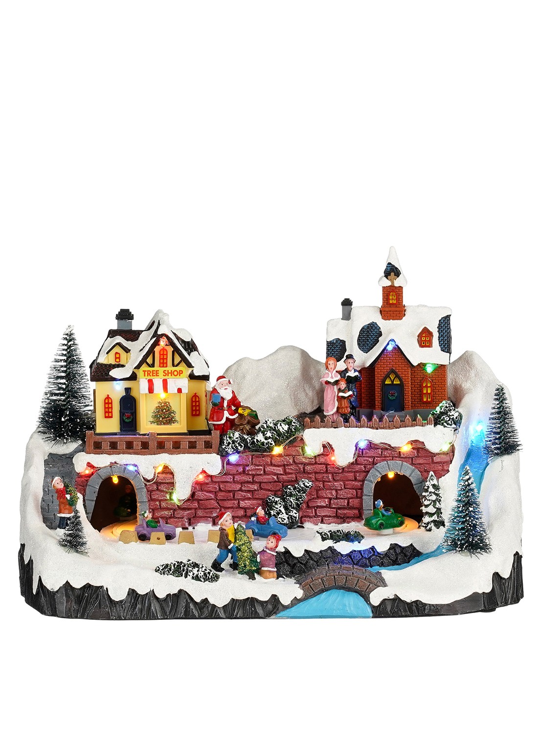 Luville Collectables Kerstdorp met verlichting 22,5 cm - voorkant wit