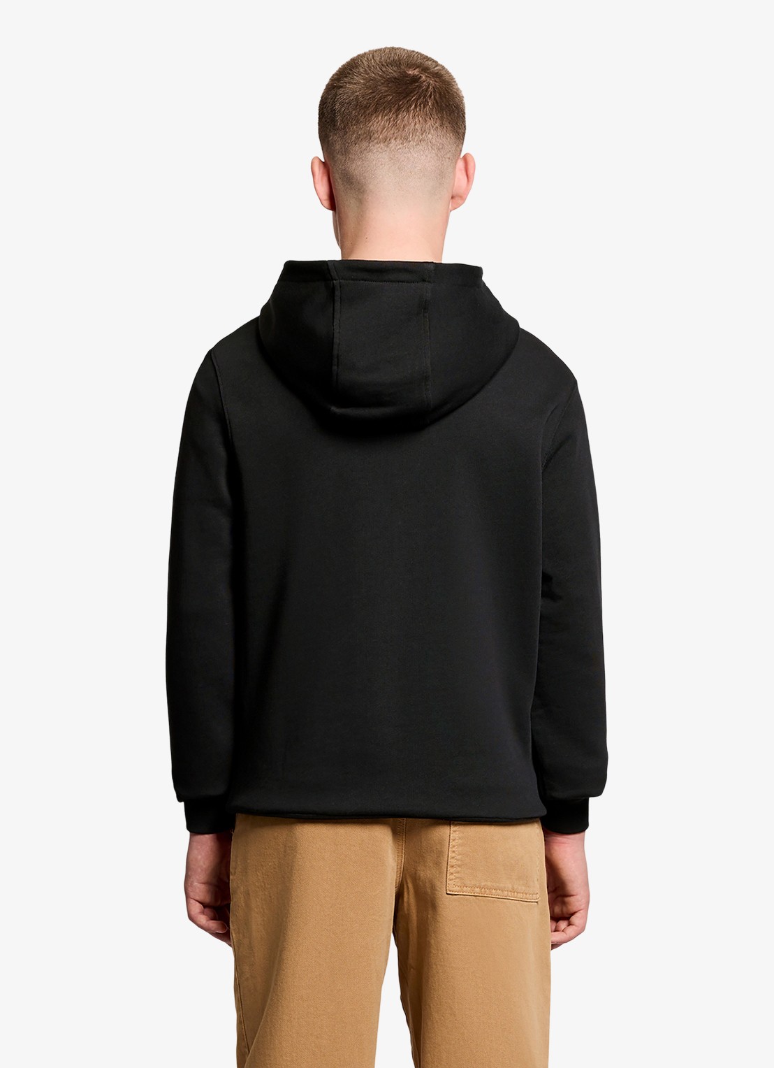 Lyle & Scott Classic hoodie met logoborduring - voorkant 2 zwart