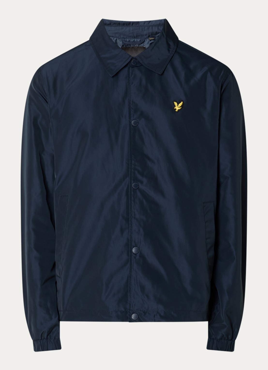 Lyle & Scott Coach jack met steekzakken - voorkant donkerblauw