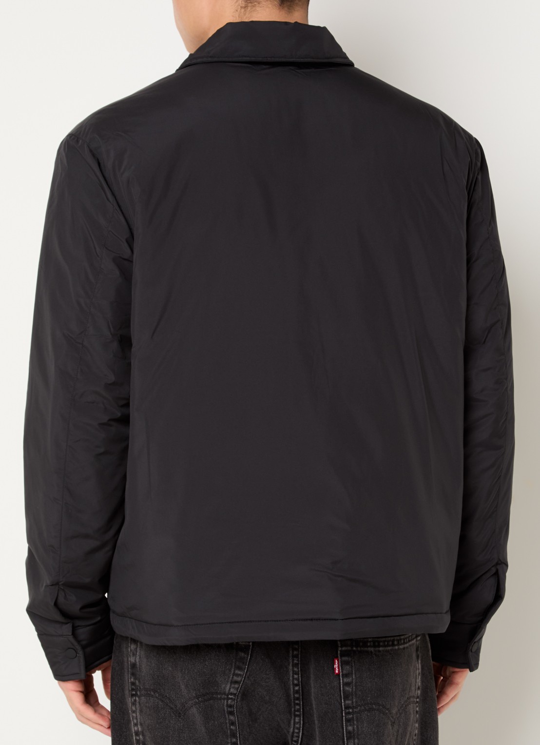 Lyle & Scott Gewatteerd jack met ritszakken - achterkant 4 zwart