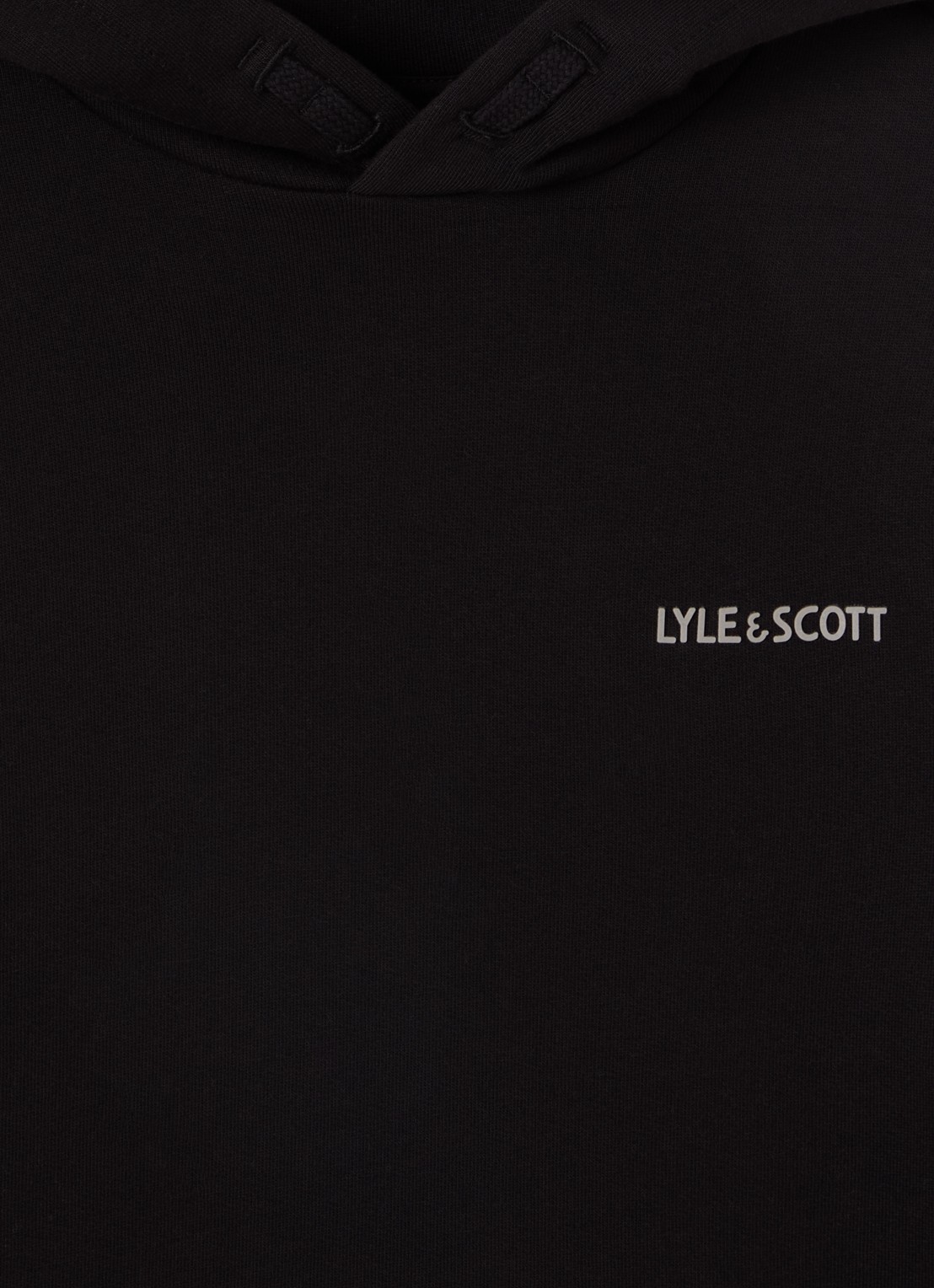 Lyle & Scott Hoodie met logo - detail 3 zwart