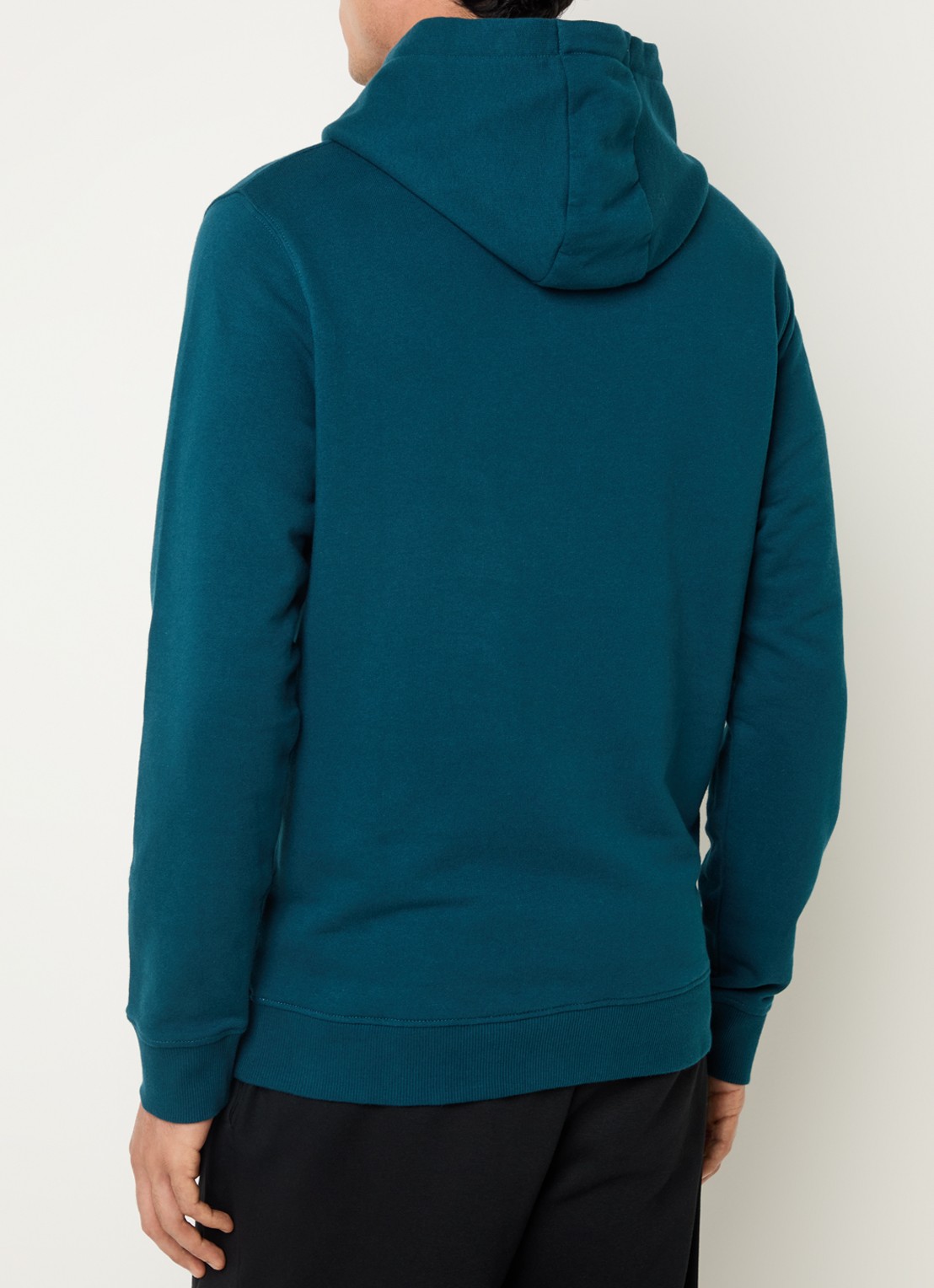 Lyle & Scott Hoodie met logoborduring - achterkant 3 petrol
