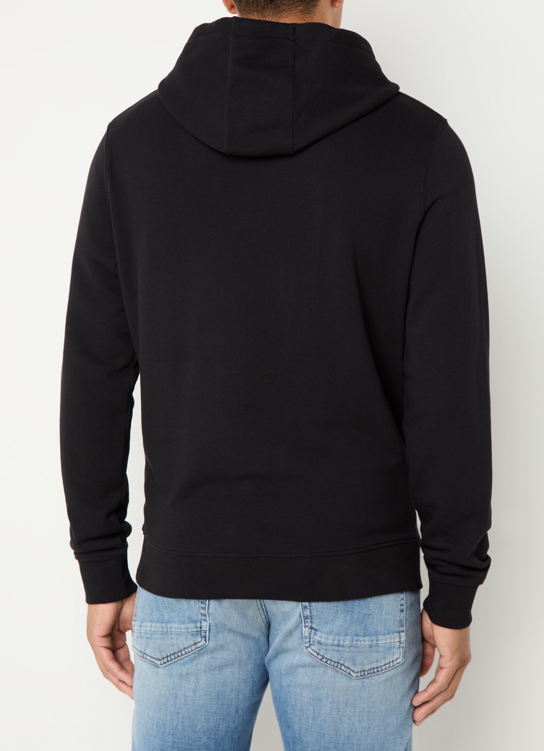 Lyle & Scott Hoodie met logoborduring - achterkant 3 zwart