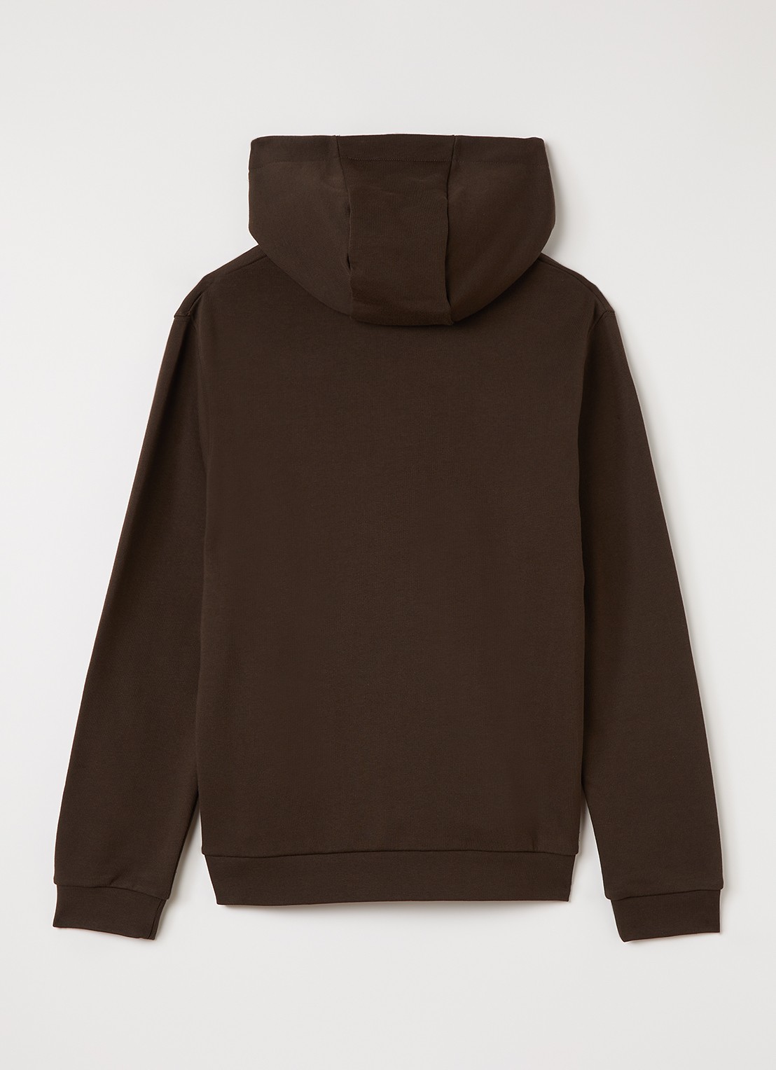 Lyle & Scott Hoodie met logoborduring - voorkant 3 donkerbruin