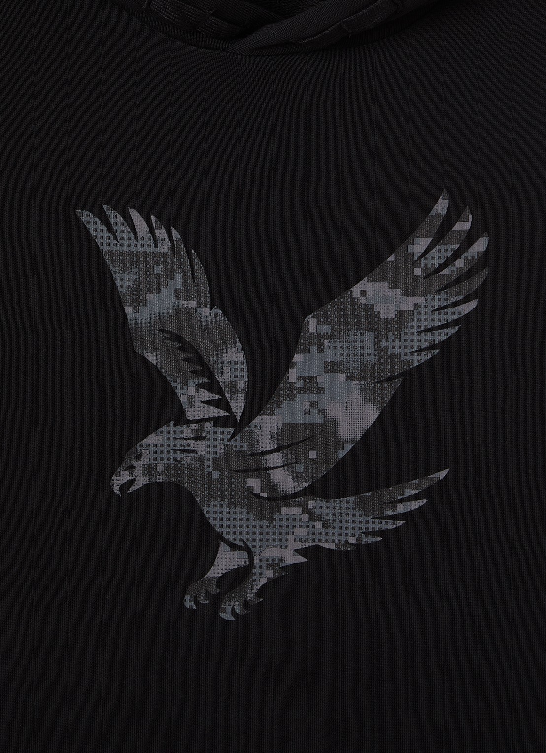 Lyle & Scott Hoodie met logoprint - detail zwart