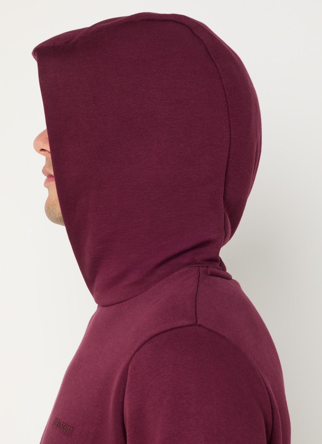 Lyle & Scott Hoodie met steekzakken en logo - detail 2 bordeauxrood